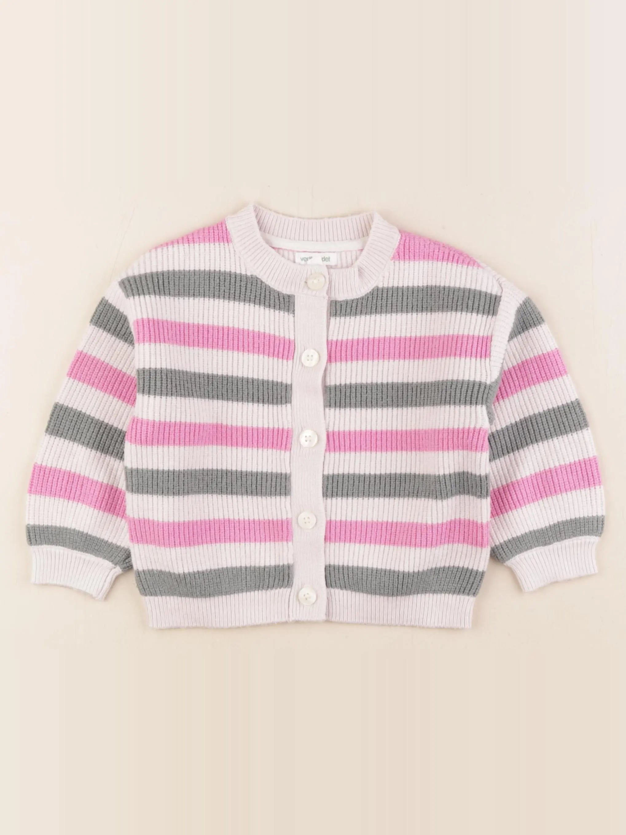 Vertbaudet - gilet rose, vert - 3 ans