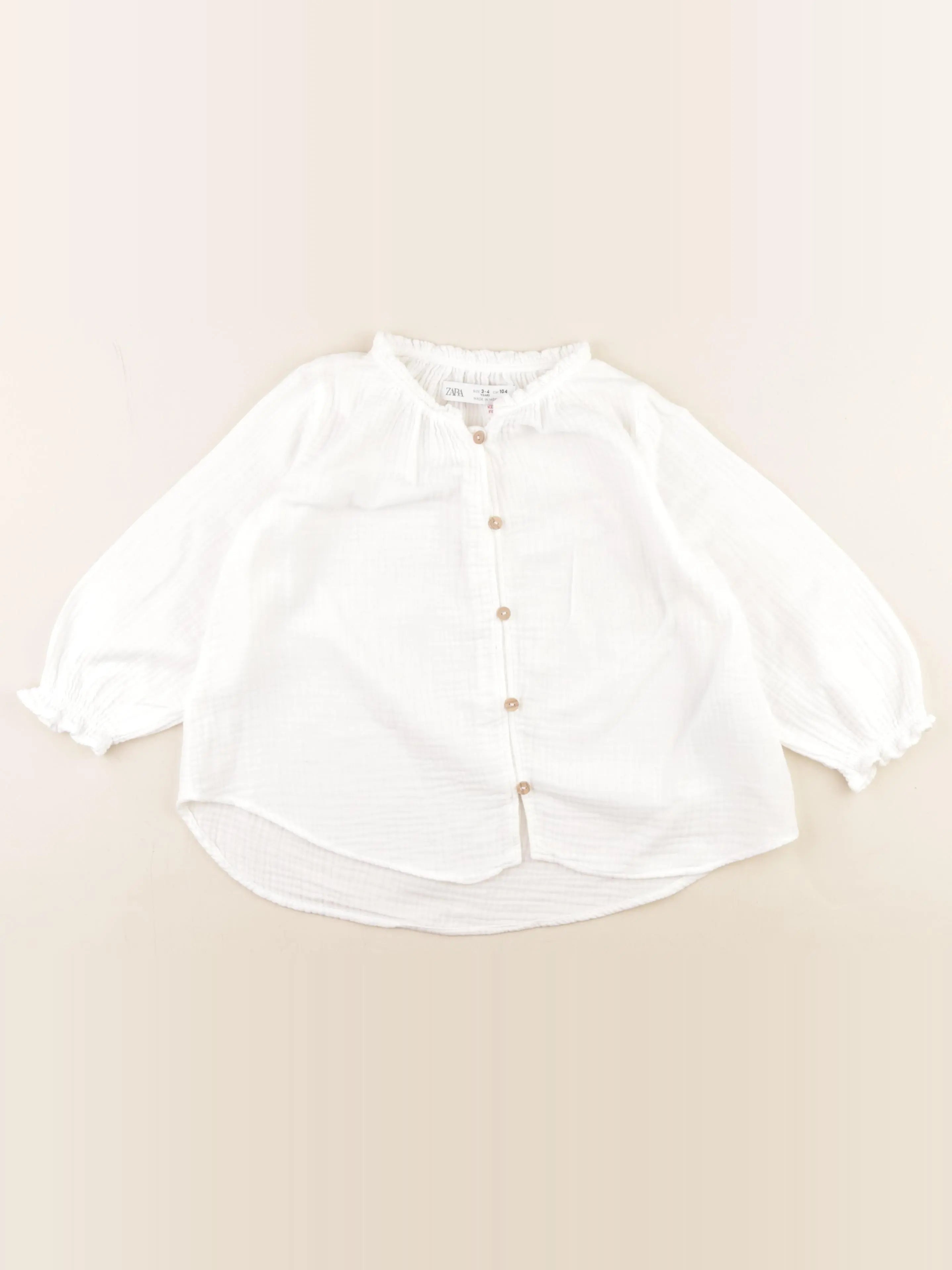 Zara - blouse blanc - 3/4 ans