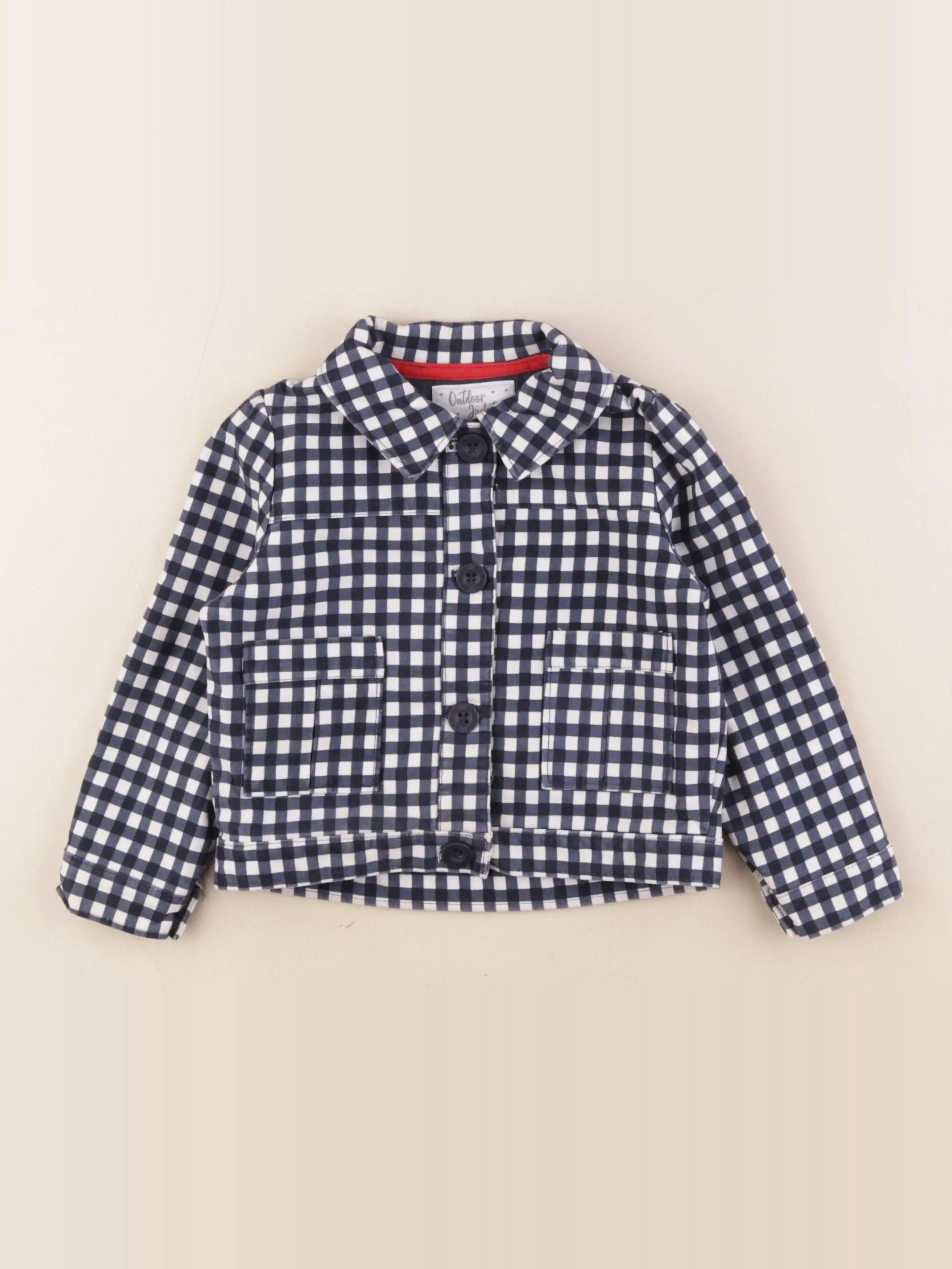 Vertbaudet - veste bleu, blanc - 2 ans