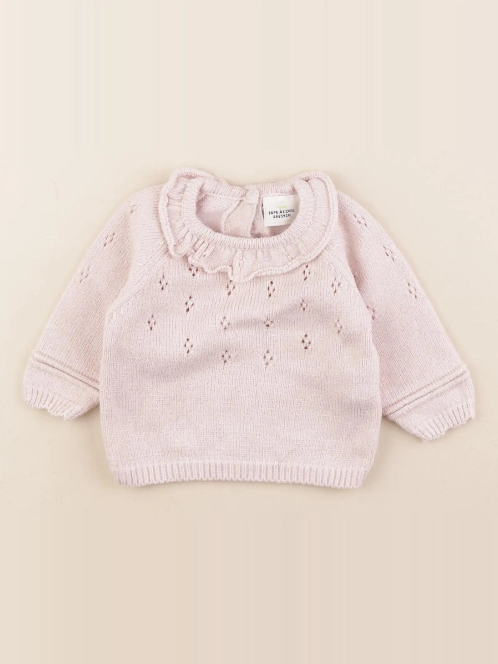 Tape à l'oeil - pull rose, or - 3 mois