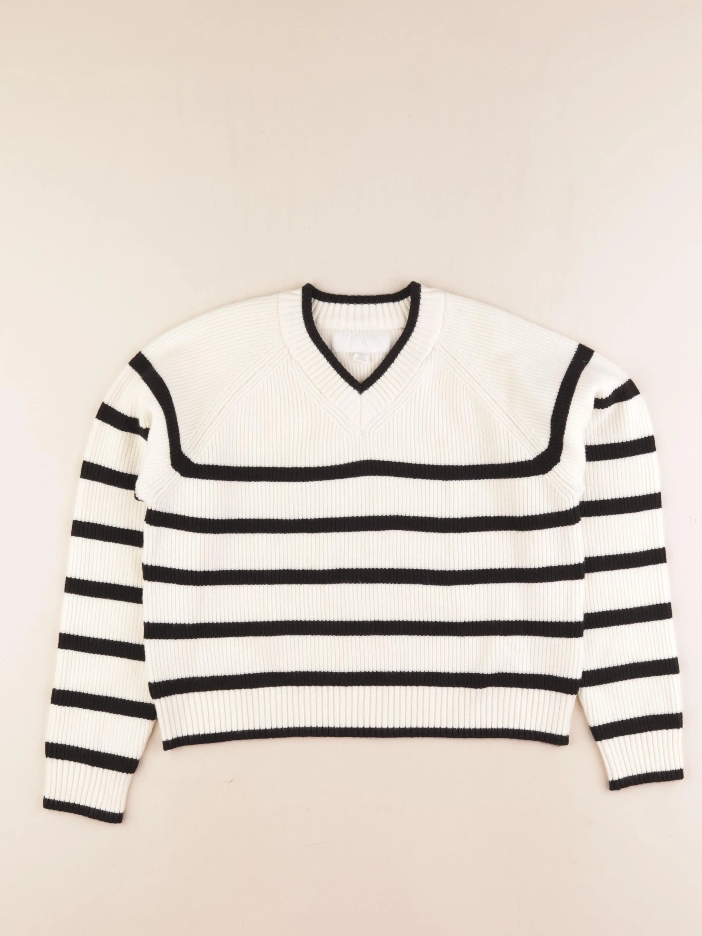 Zara - pull blanc, noir - 11/12 ans