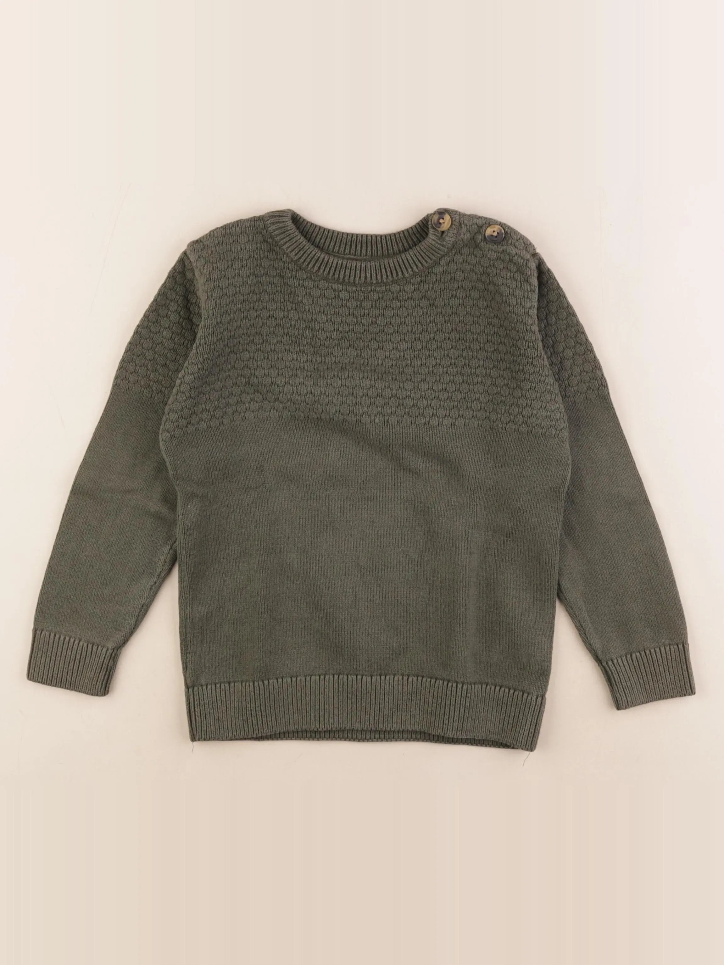 Vertbaudet - pull vert - 5 ans