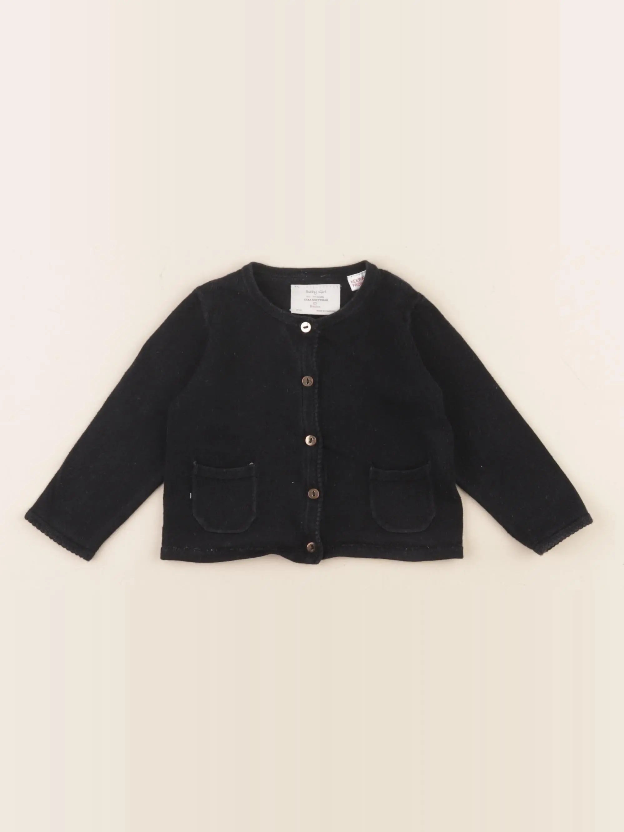 Zara - gilet noir - 3/6 mois