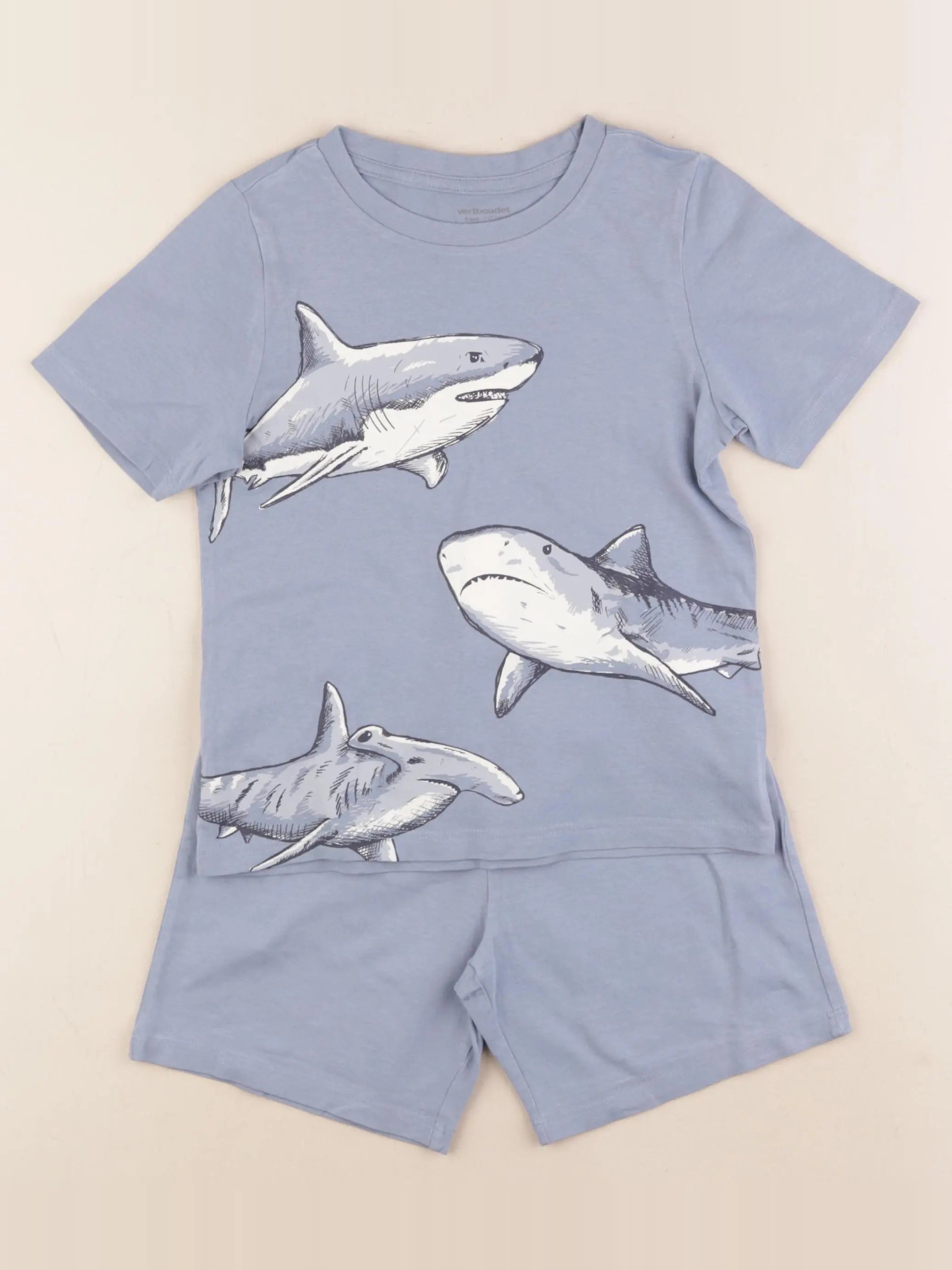 Vertbaudet - pyjama coton bleu - 5 ans