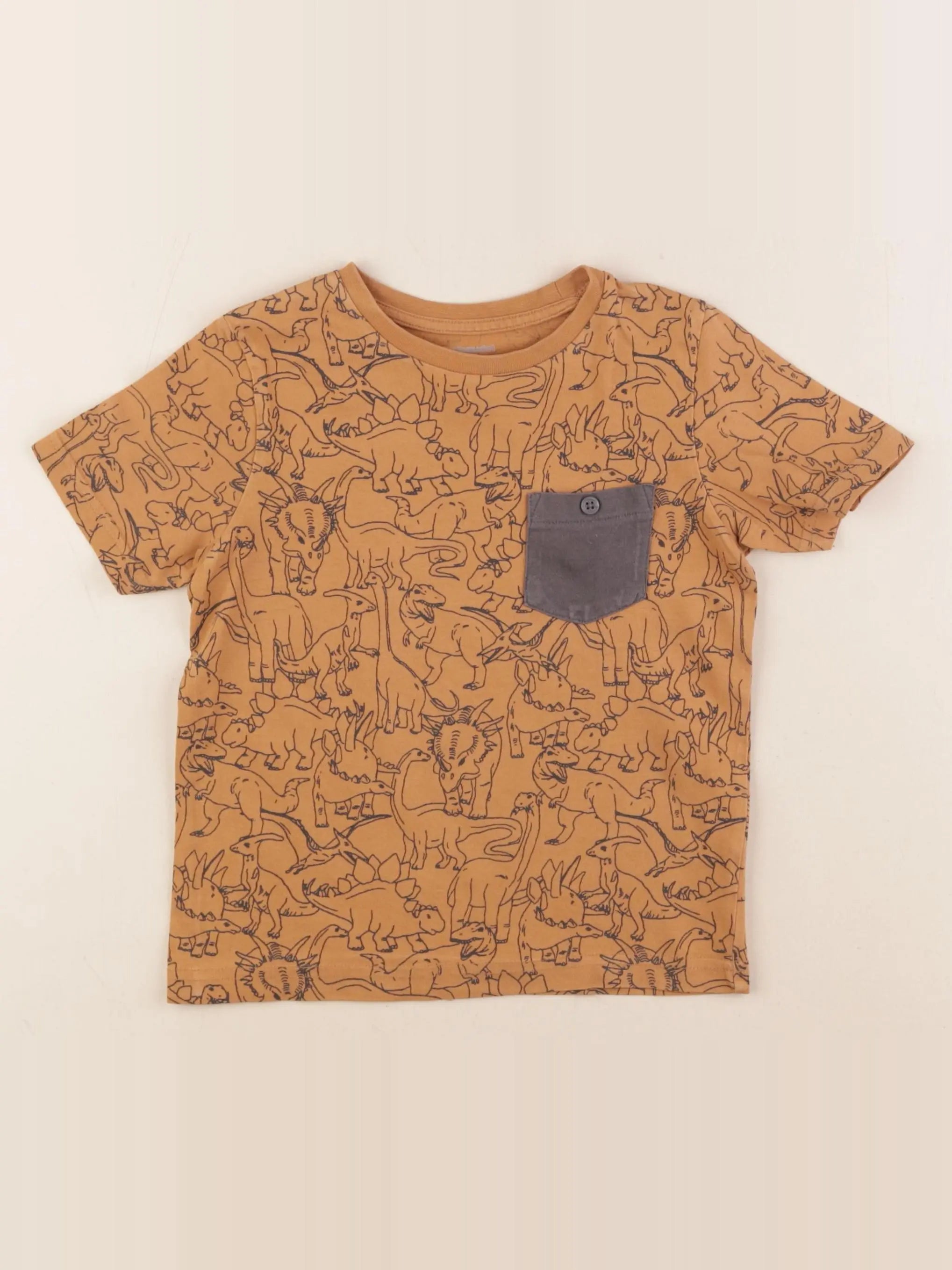 Vertbaudet - tee-shirt marron - 5 ans
