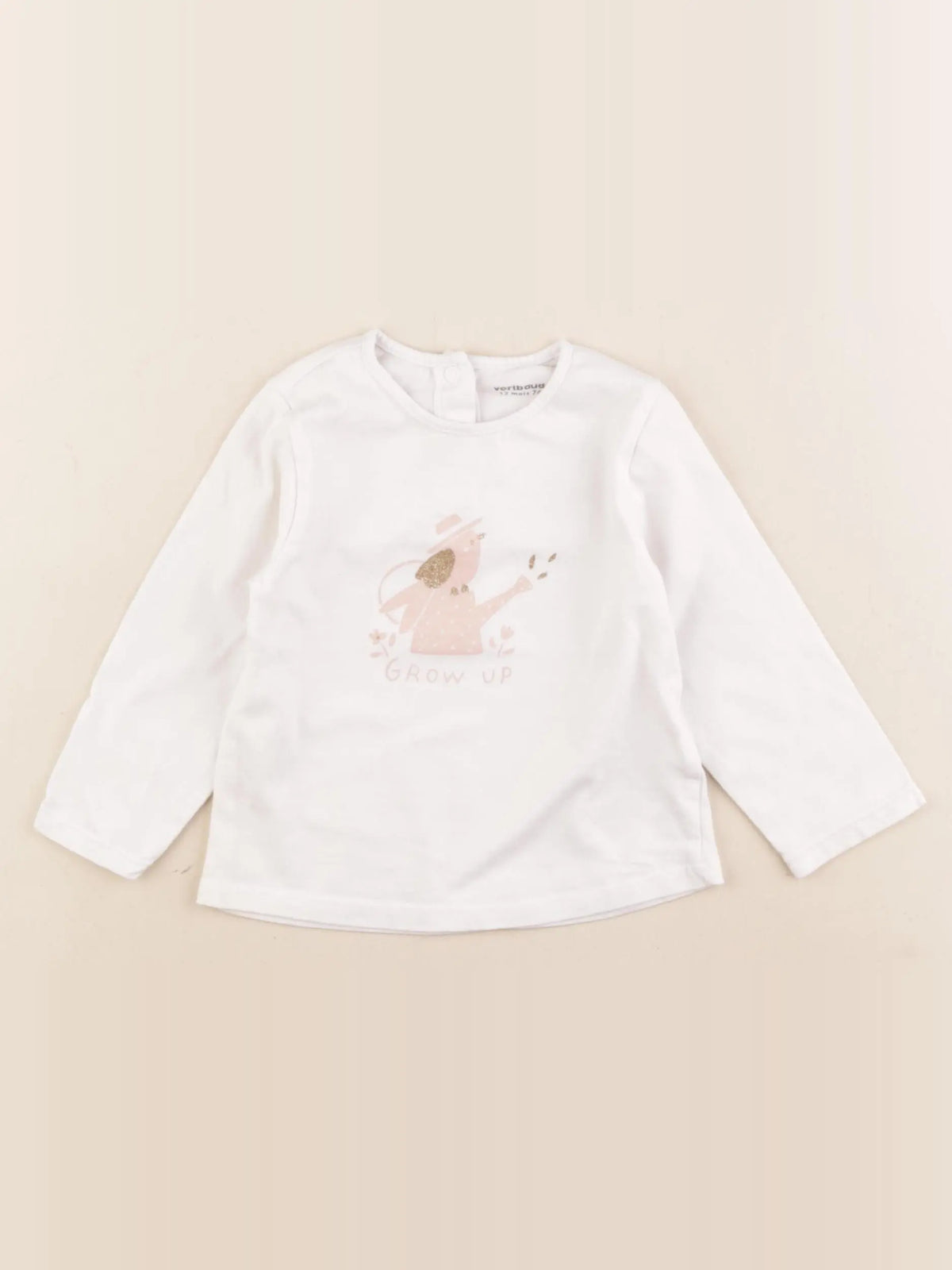 Vertbaudet - tee-shirt blanc - 12 mois