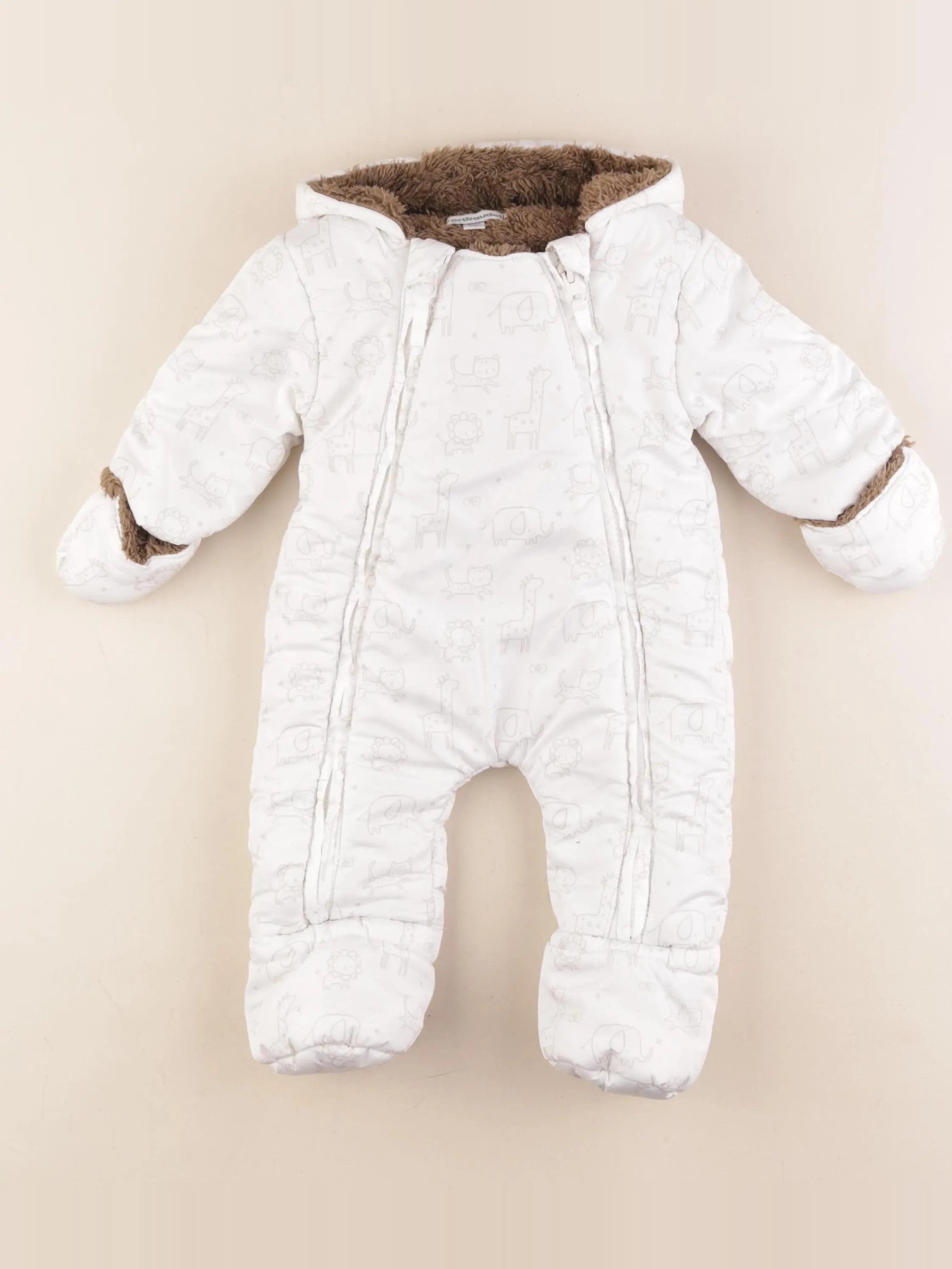 Vertbaudet - combi-pilote blanc - 1 mois