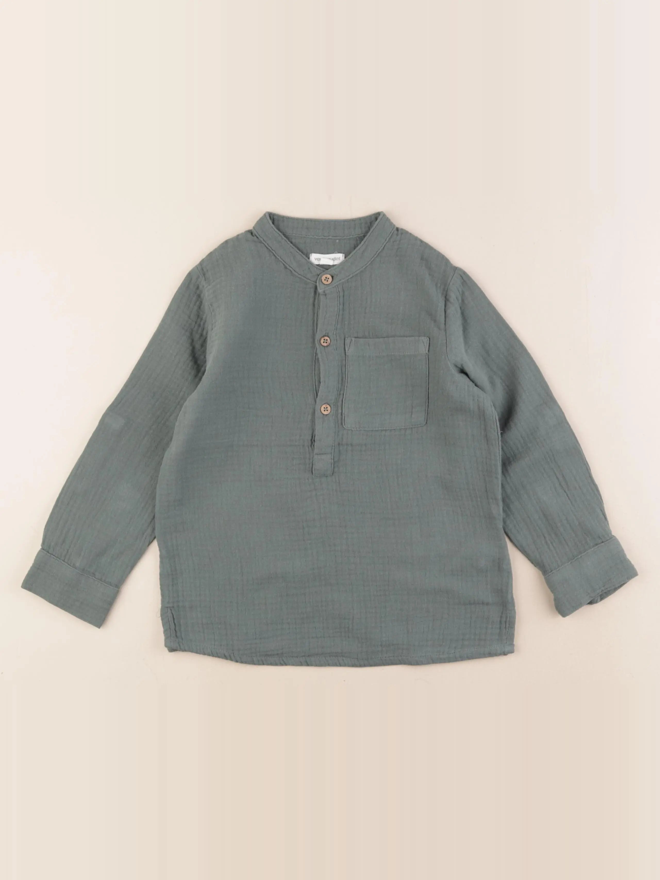 Vertbaudet - chemise vert - 5 ans