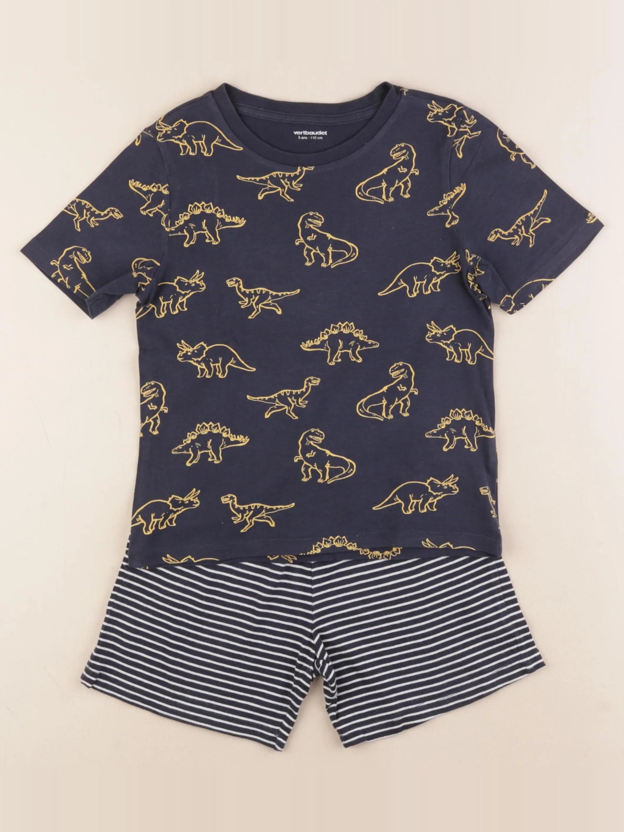 Vertbaudet - pyjama coton bleu - 5 ans