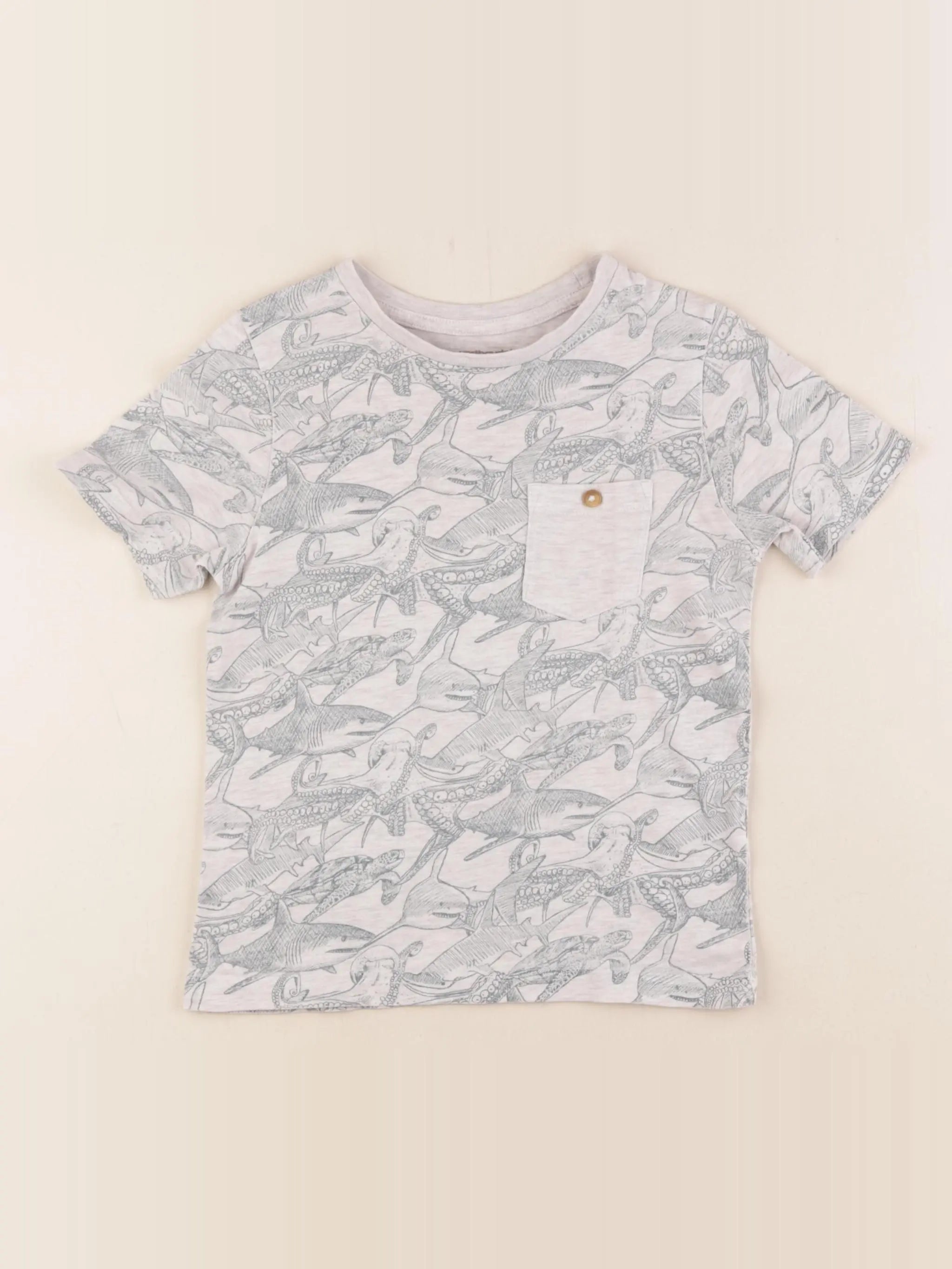 Vertbaudet - tee-shirt gris - 5 ans