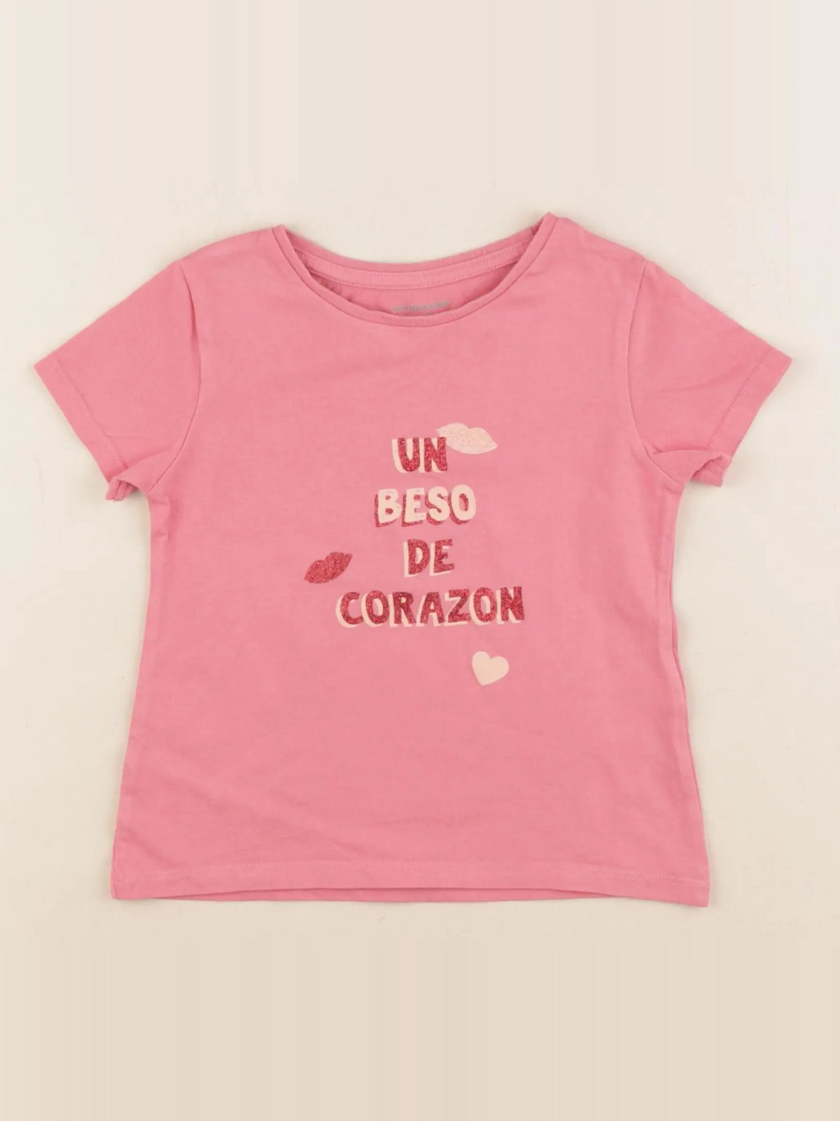 Vertbaudet - tee-shirt rose - 2 ans