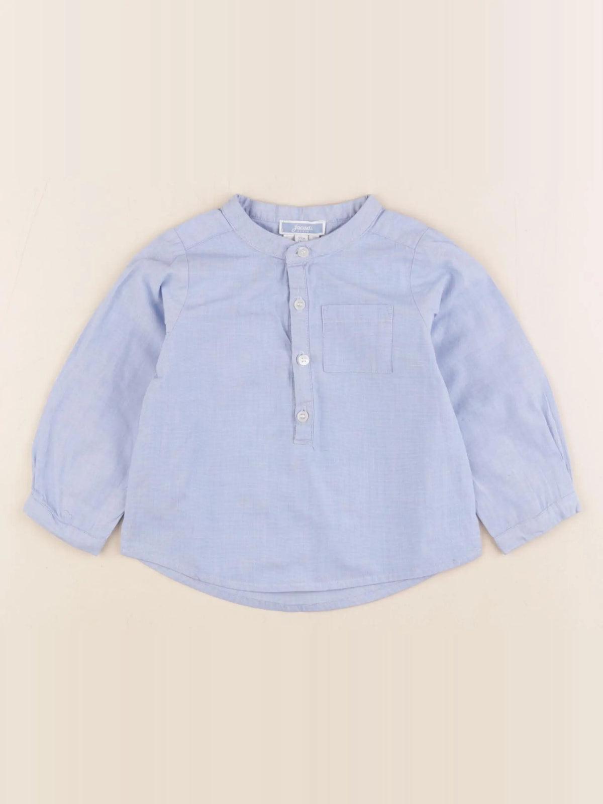 Jacadi - chemise bleu - 12 mois