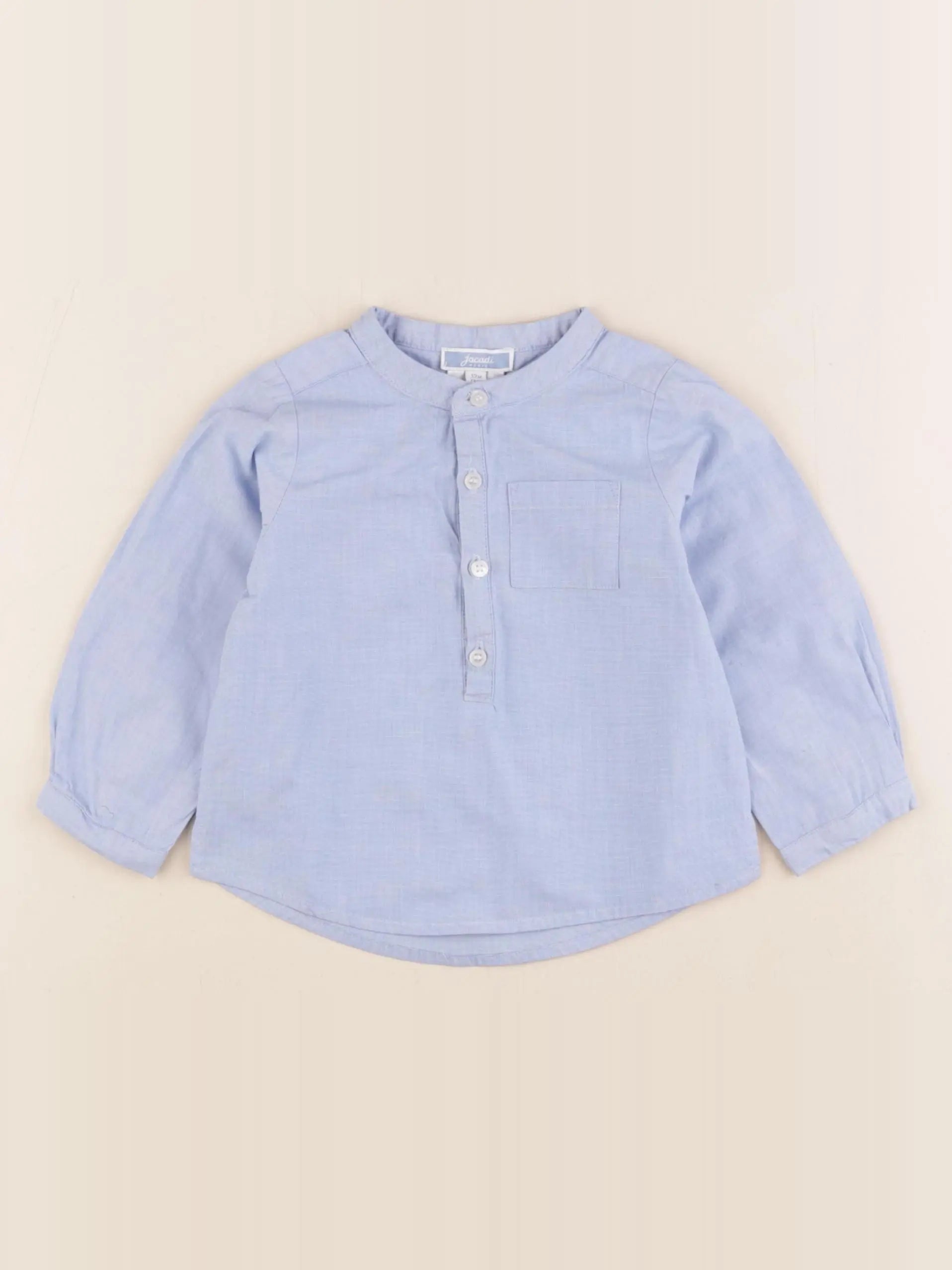 Jacadi - chemise bleu - 12 mois