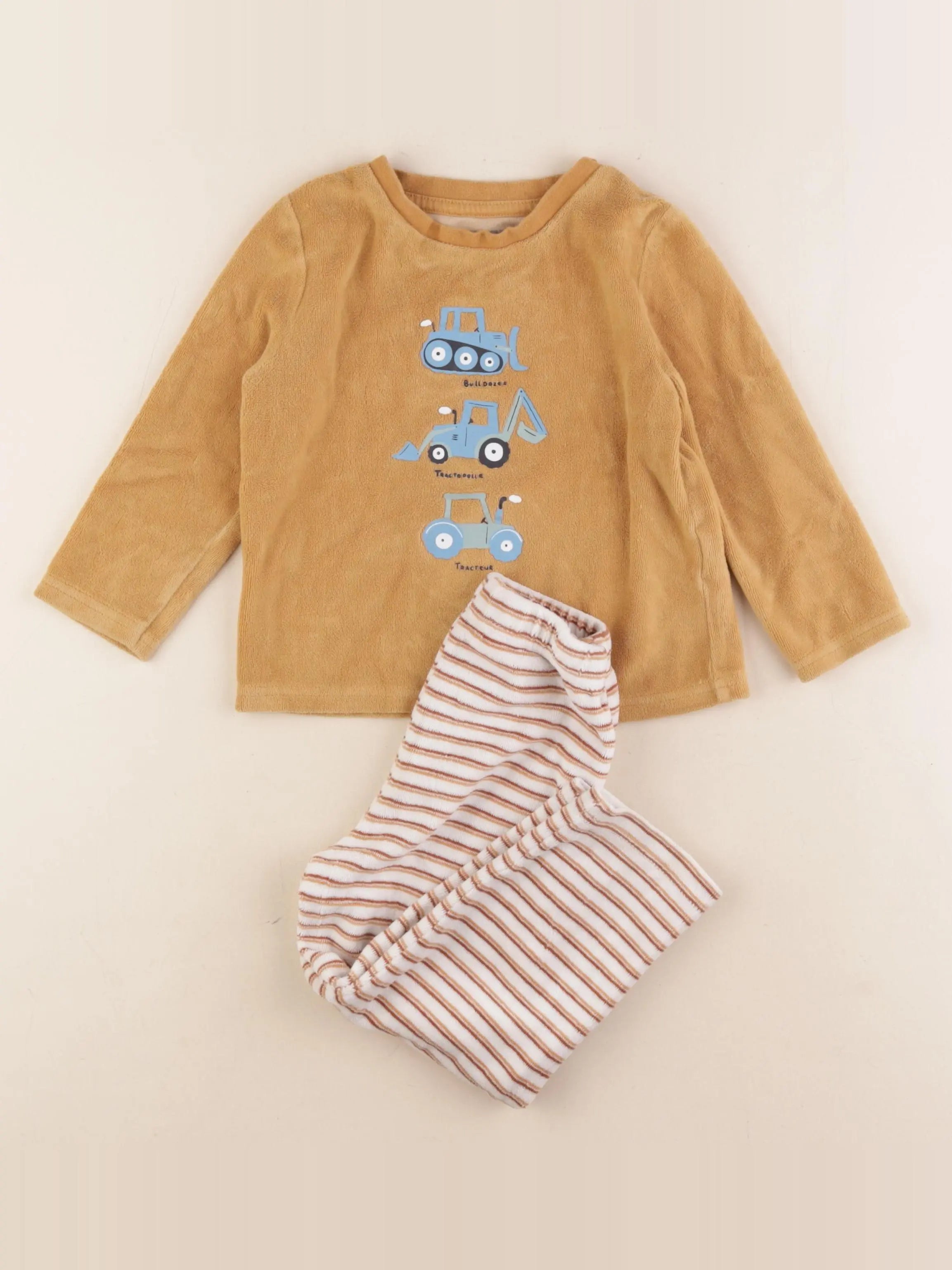 Vertbaudet - pyjama velours multicolore - 3 ans
