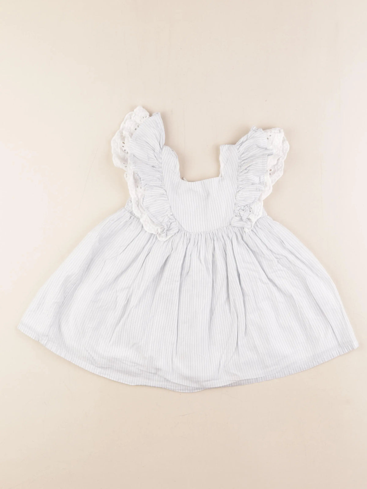 Vertbaudet - robe blanc, bleu - 2 ans