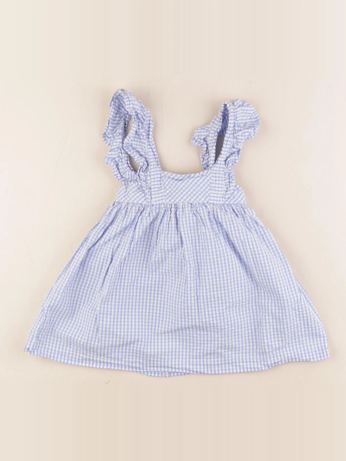 Lola Palacios - robe bleu, blanc - 2 ans