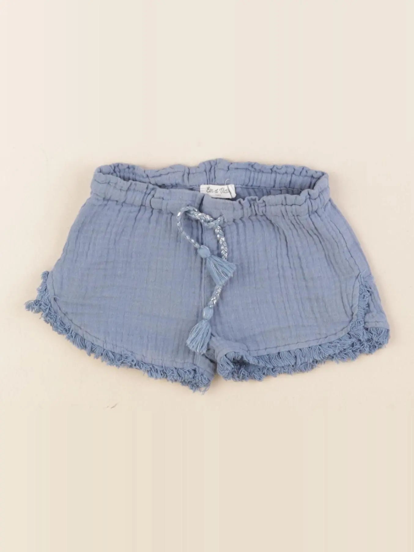 Eden & Victor - short bleu - 6 mois