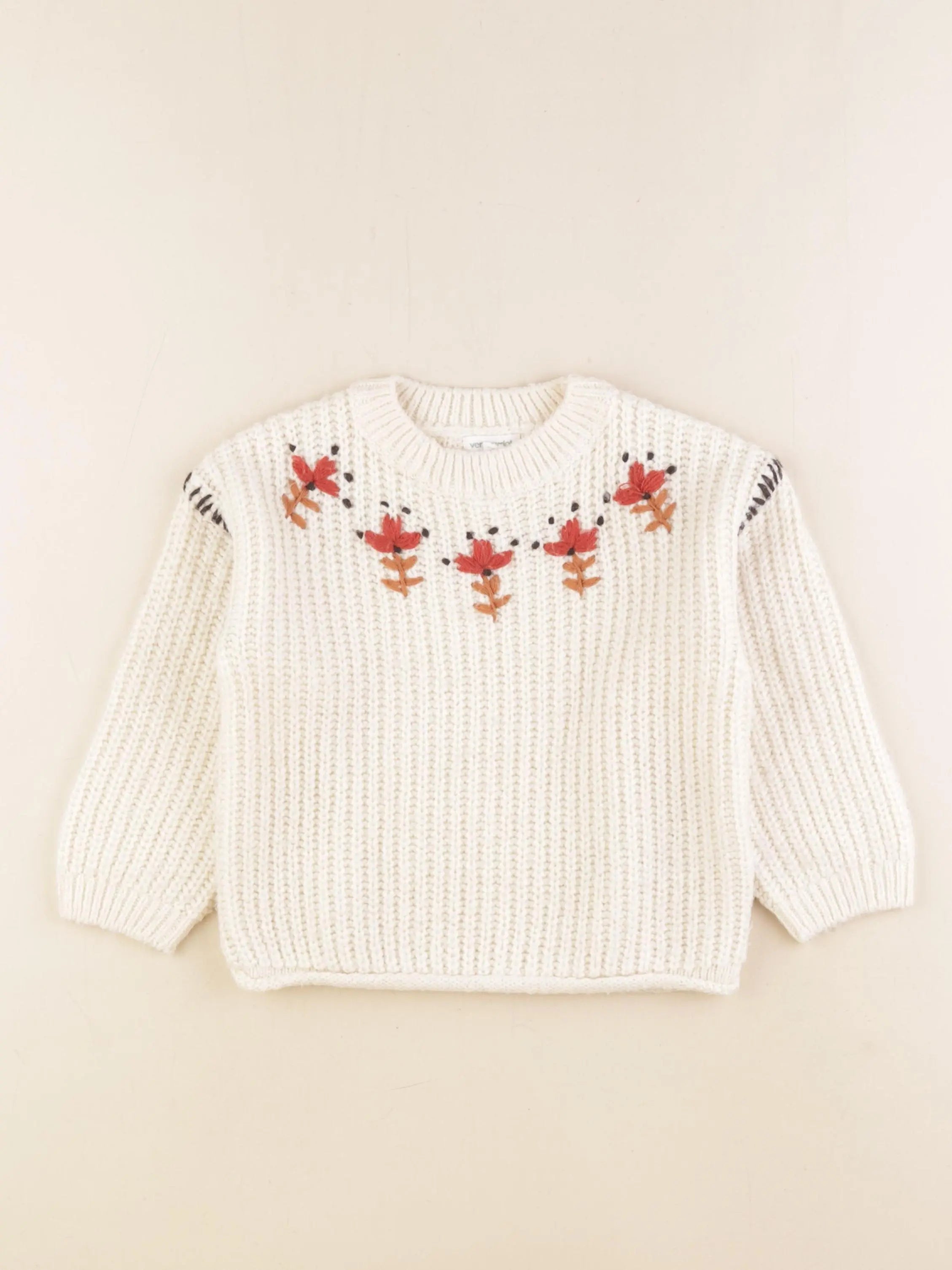 Vertbaudet - pull blanc - 4 ans