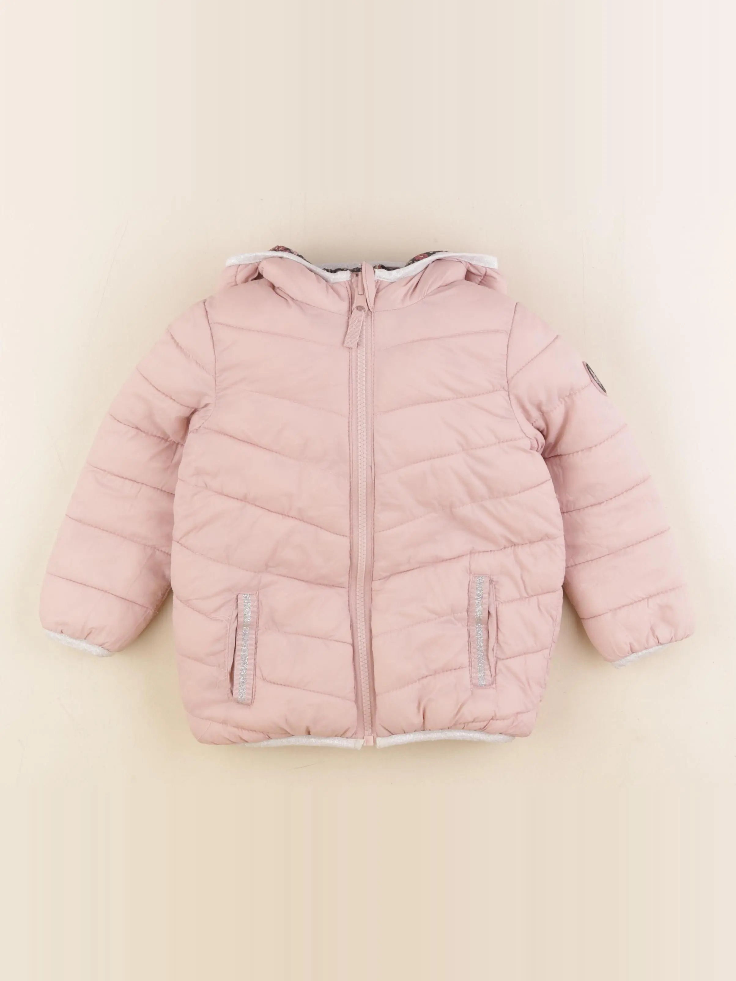 Vertbaudet - doudoune réversible multicolore - 4 ans