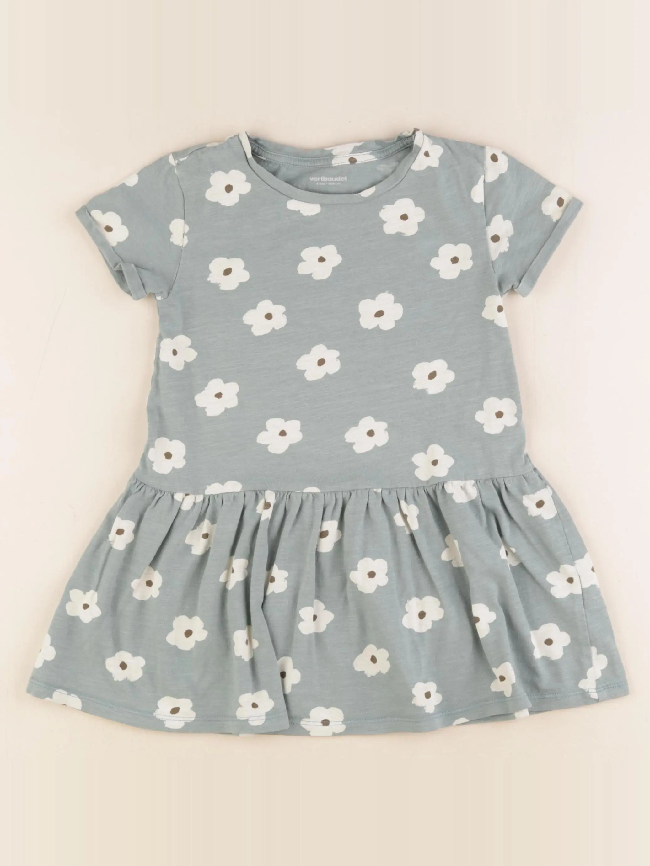 Vertbaudet - robe vert - 4 ans