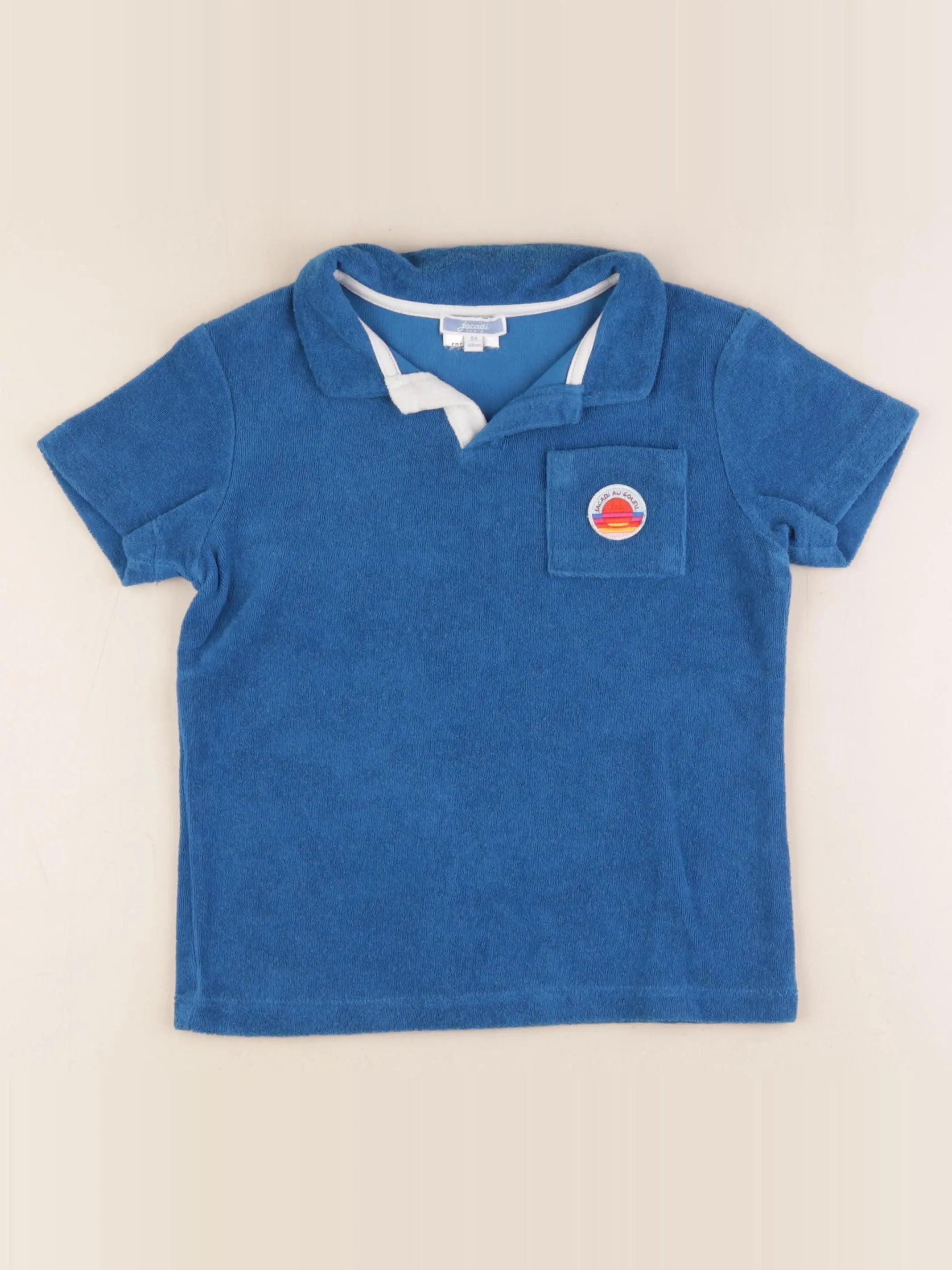 Jacadi - polo bleu - 8 ans