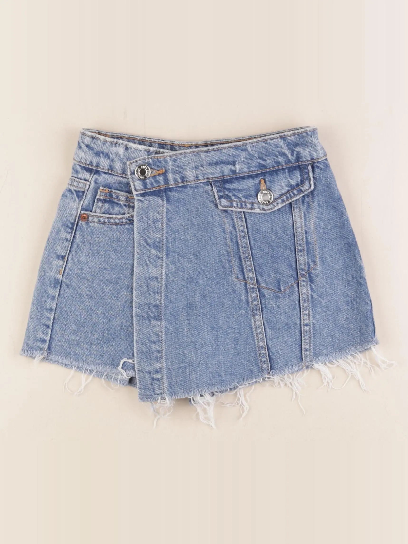Zara - jupe short bleu - 6 ans