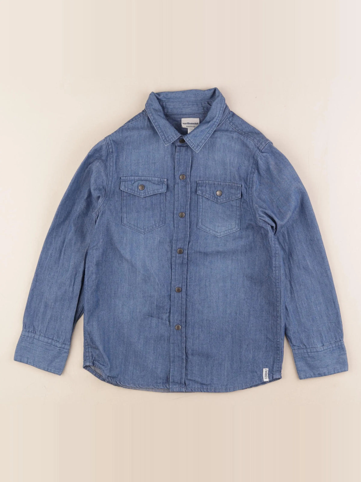 Vertbaudet - chemise bleu - 8 ans