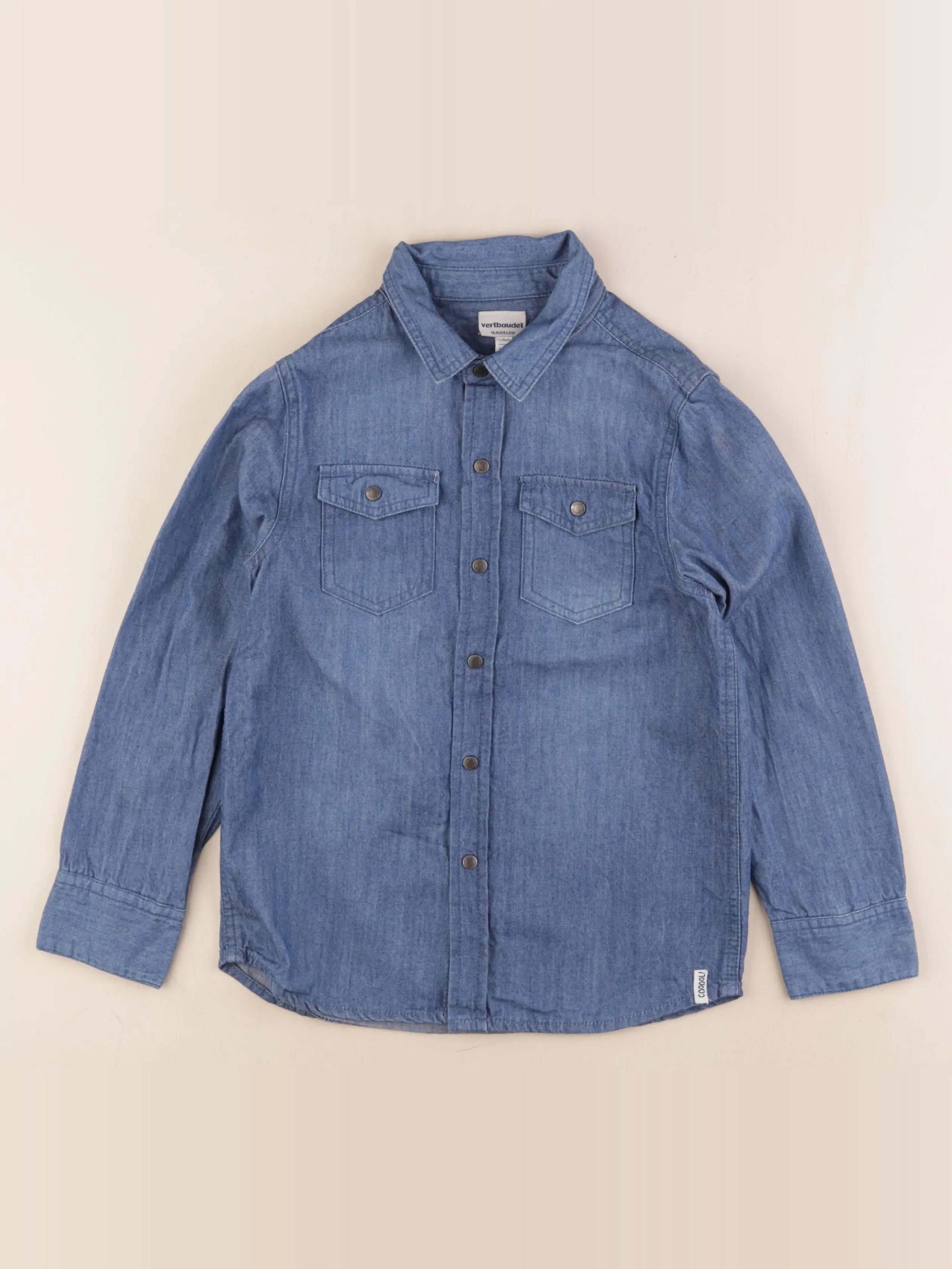 Vertbaudet - chemise bleu - 8 ans