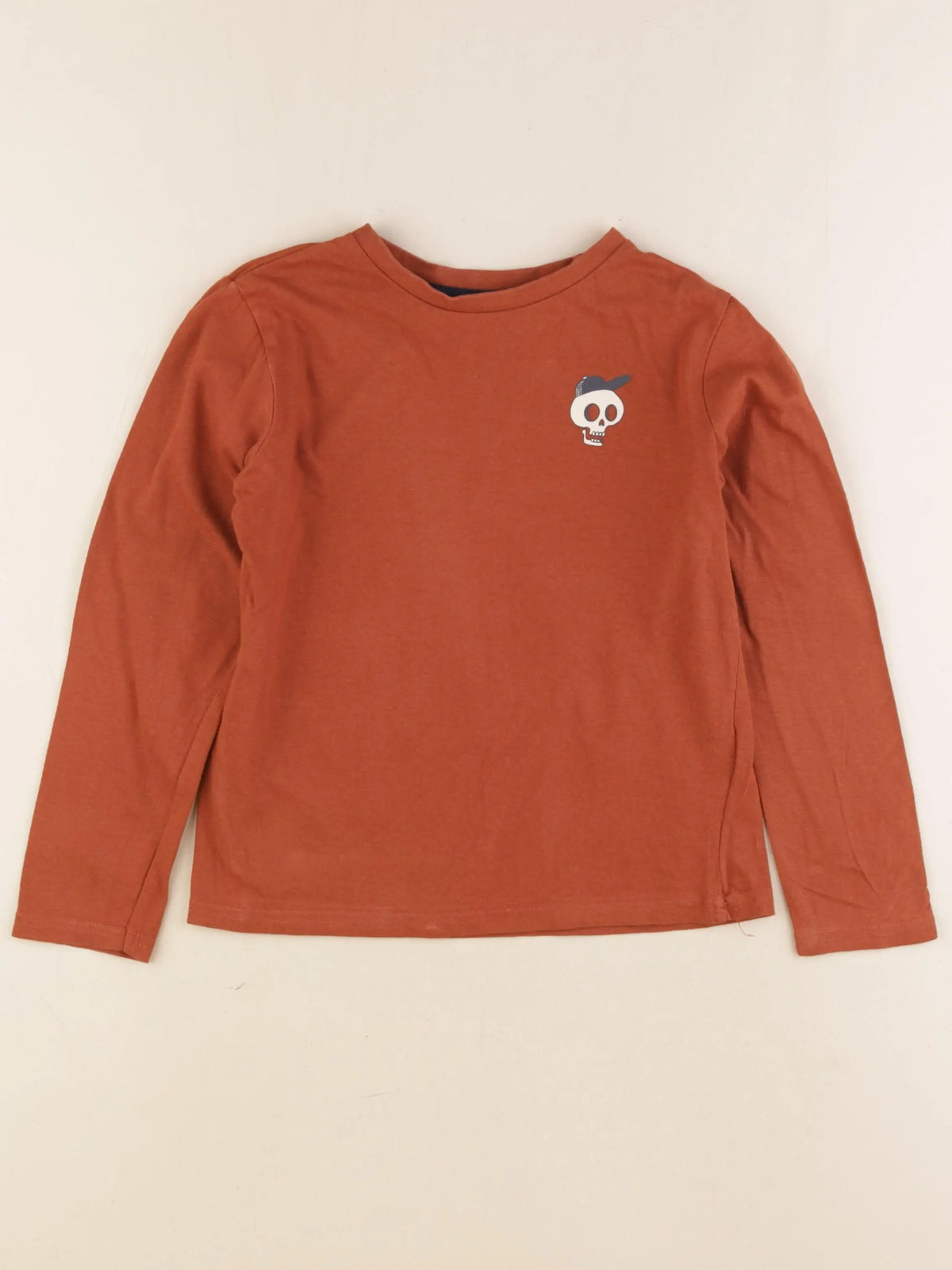 Vertbaudet - tee-shirt marron - 8 ans