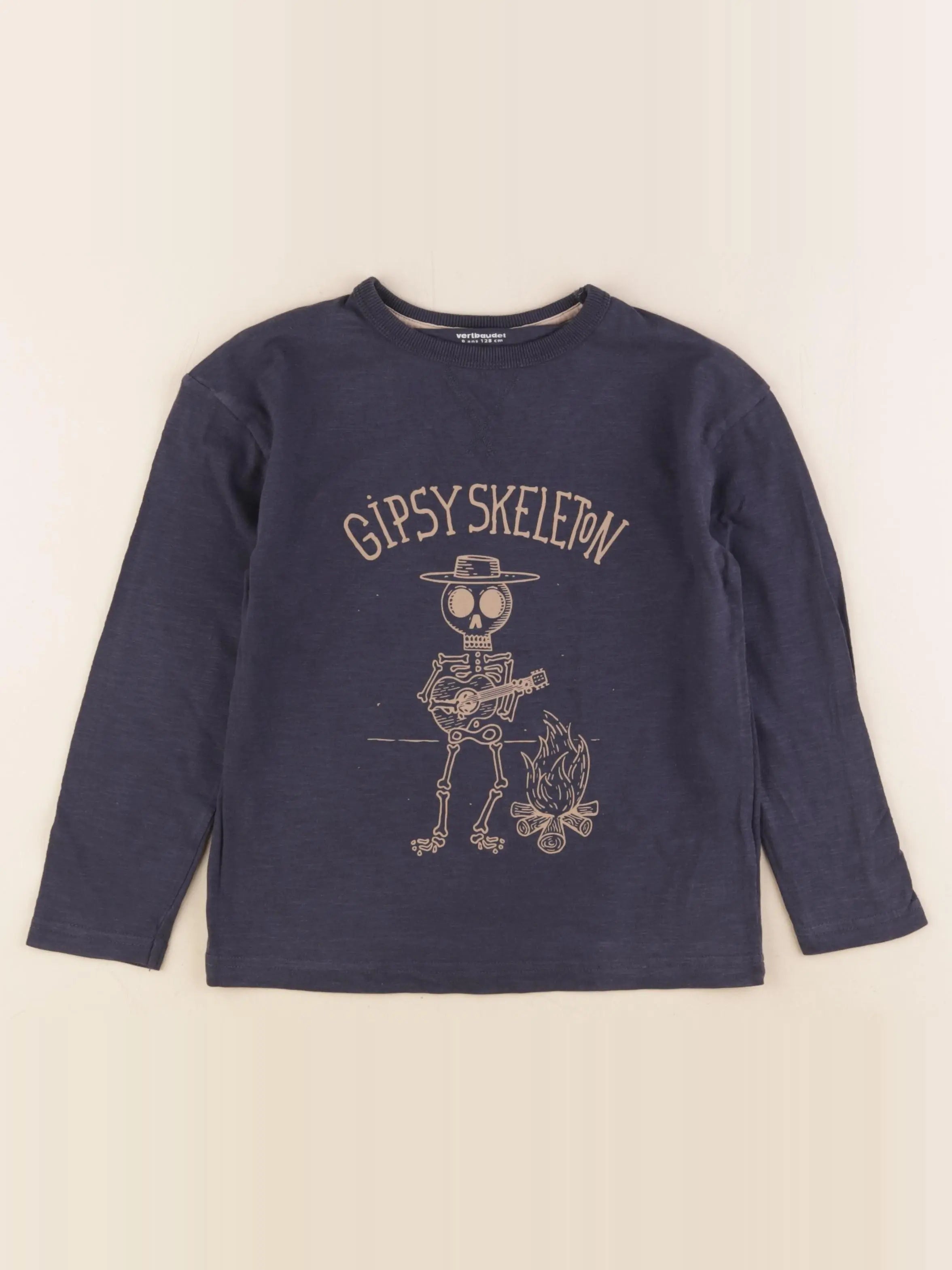 Vertbaudet - tee-shirt bleu - 8 ans