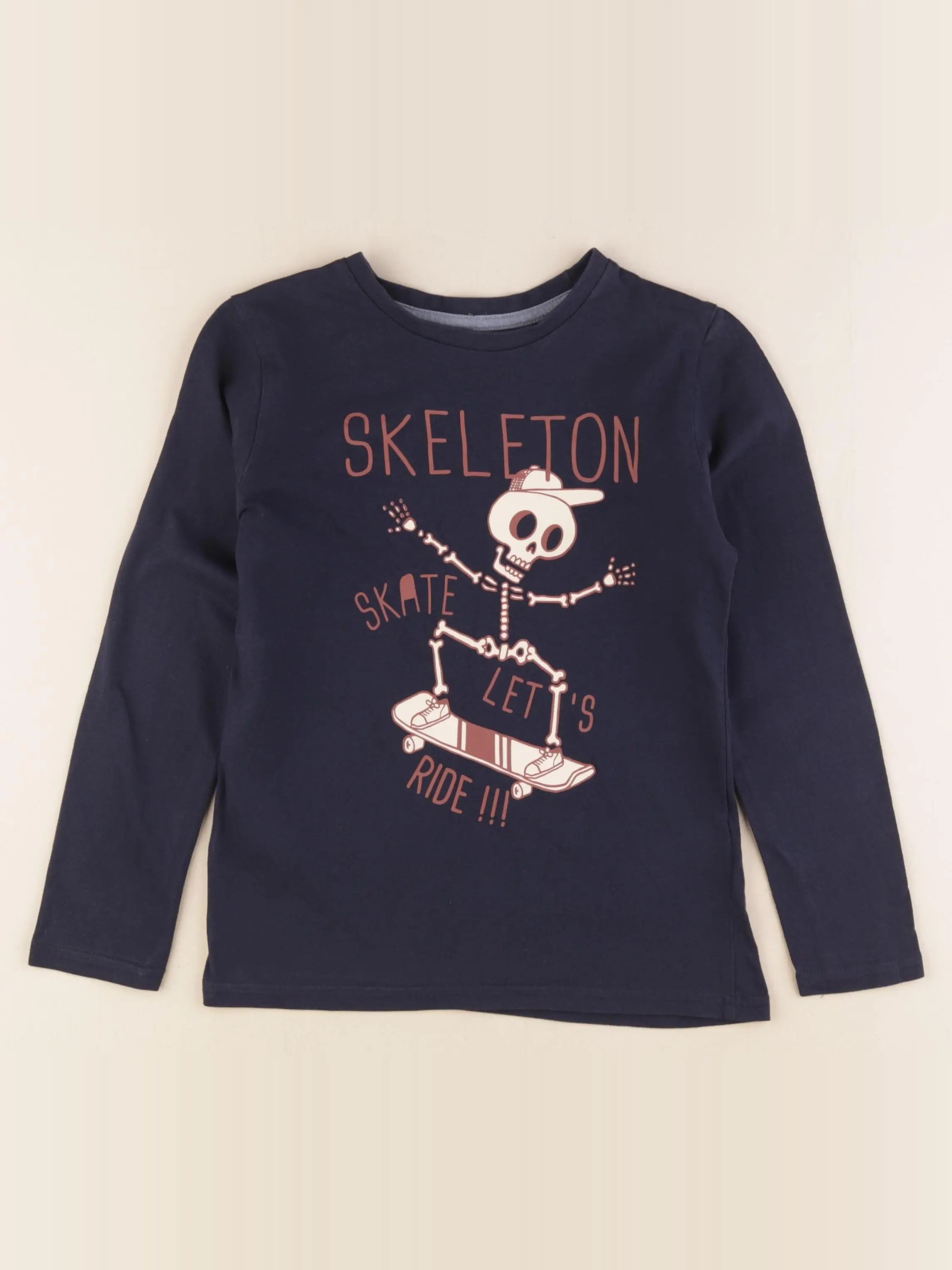 Vertbaudet - tee-shirt bleu - 8 ans