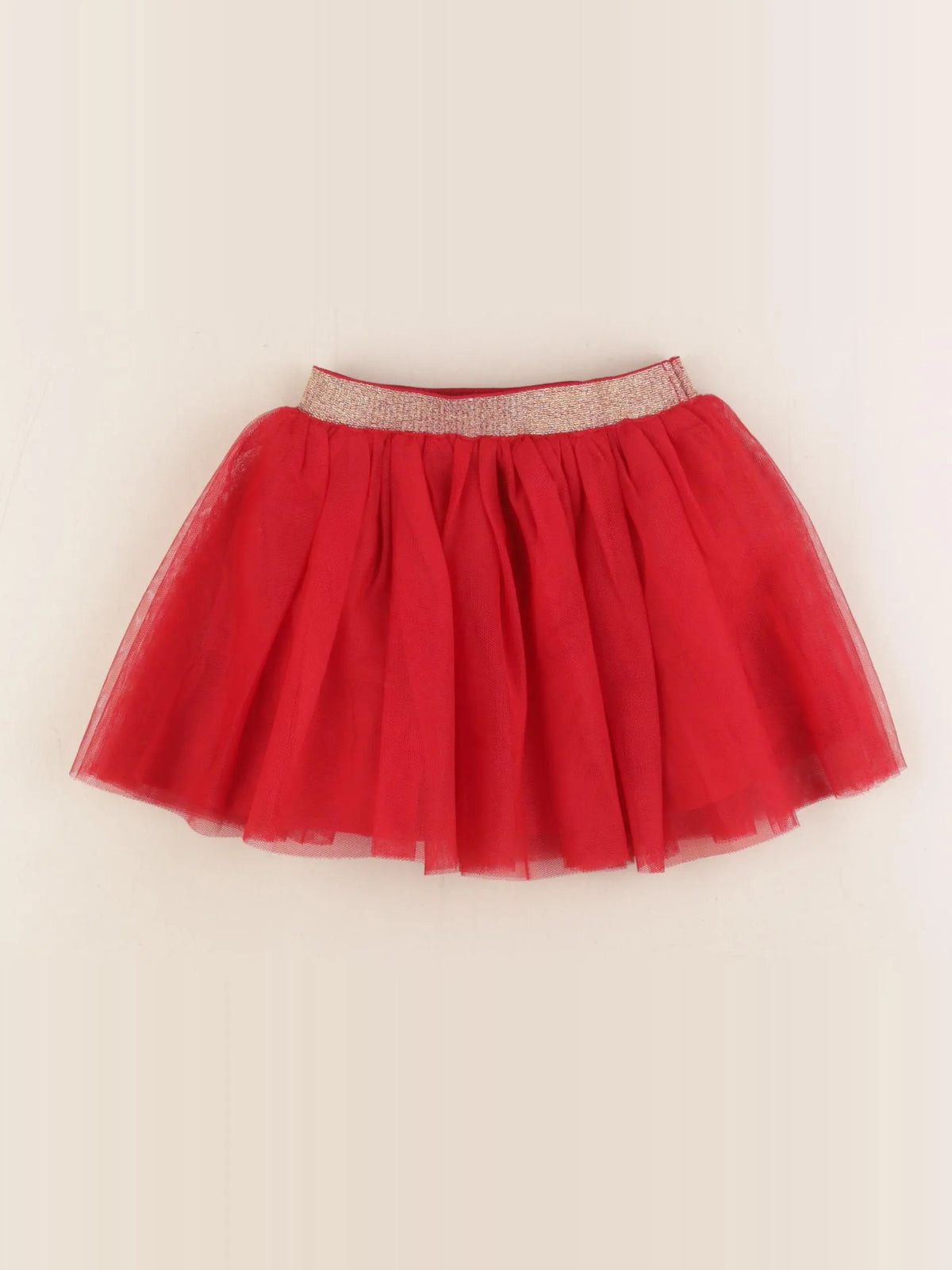 Vertbaudet - jupe rouge - 24 mois