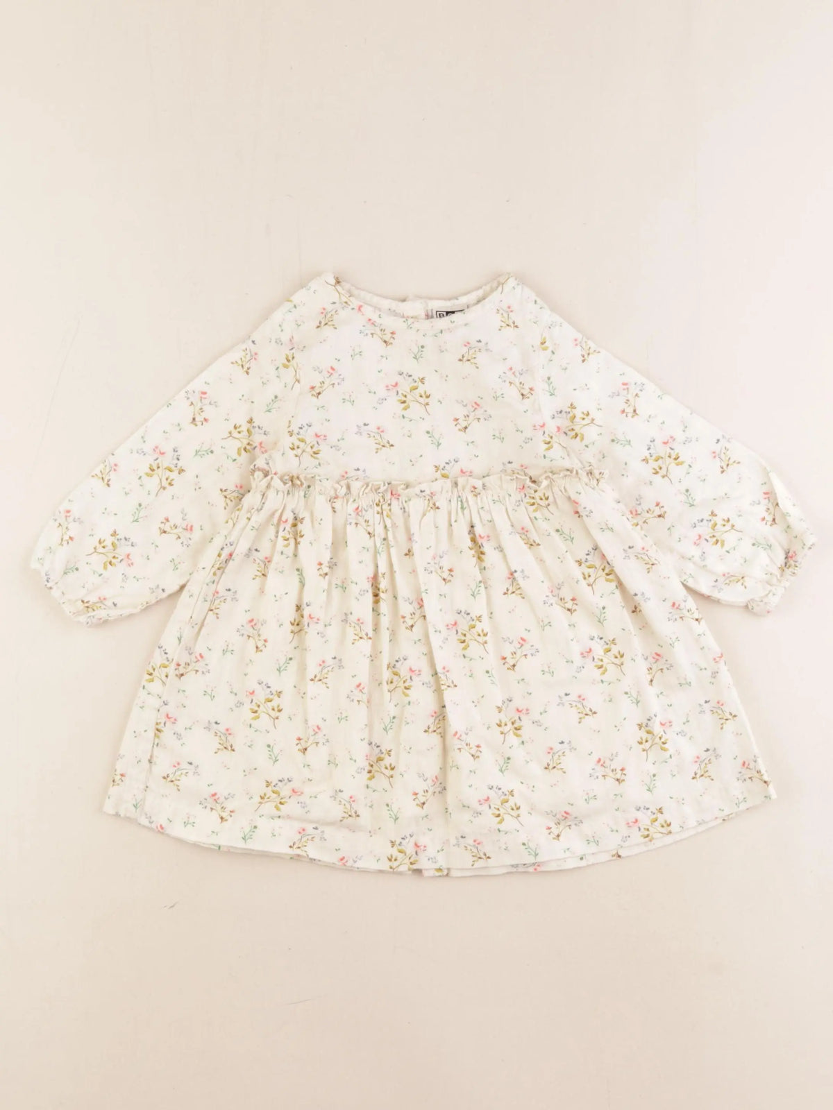 Bonton - robe beige - 12 mois