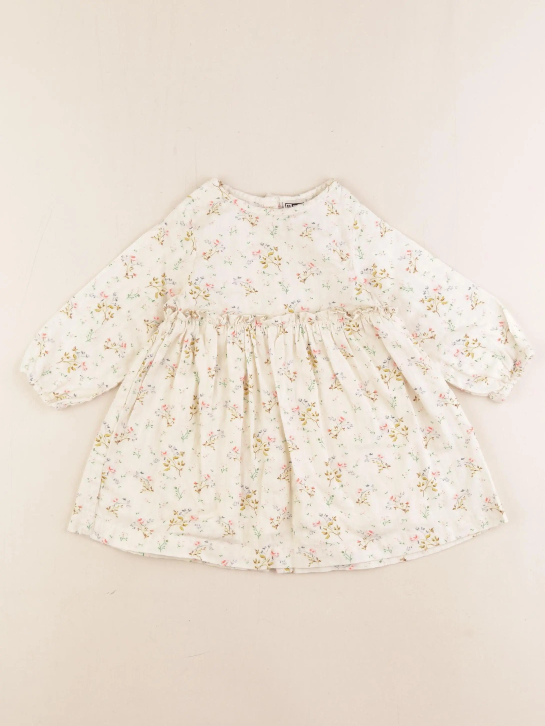 Bonton - robe beige - 12 mois