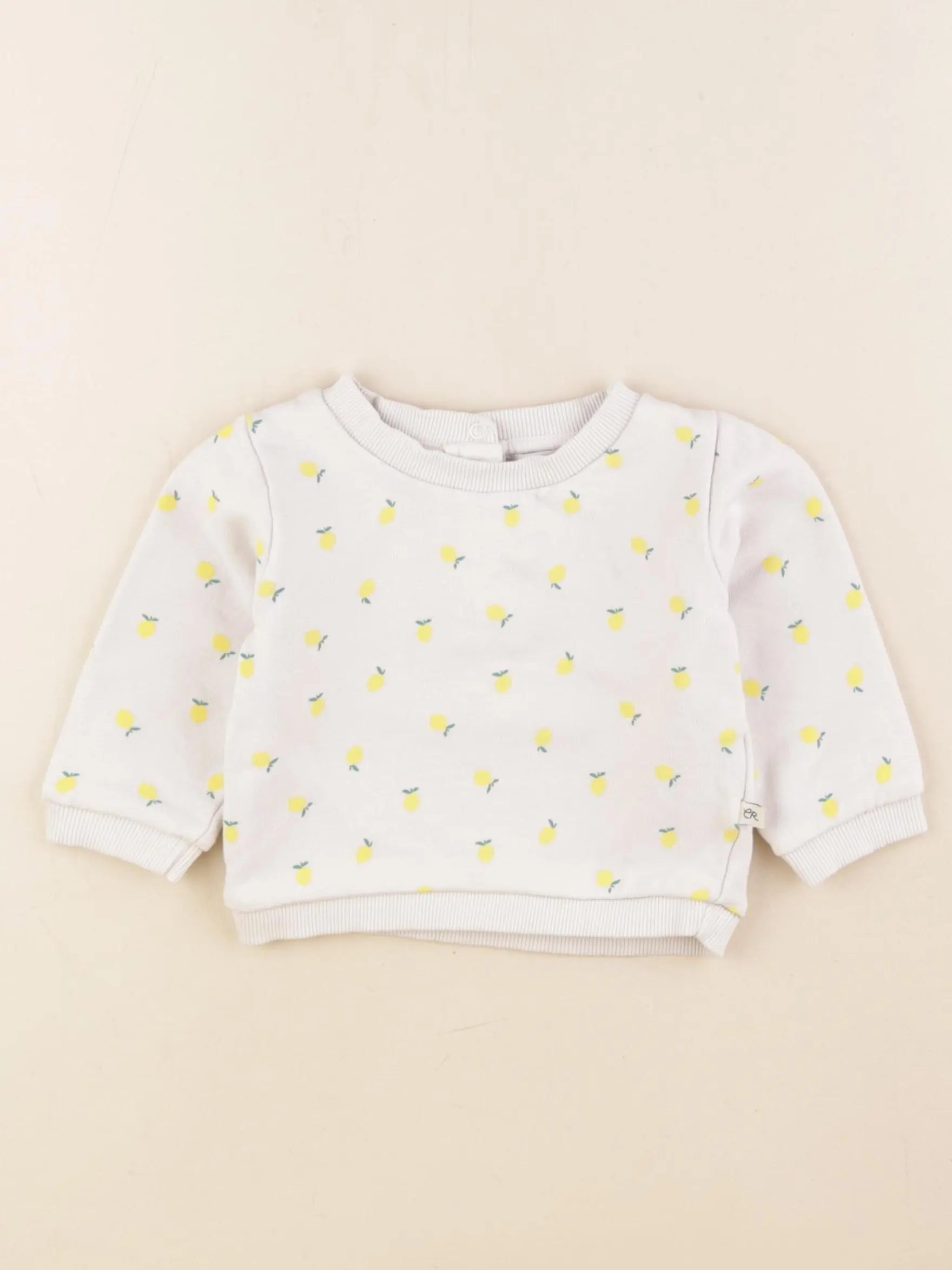 Cadet Rousselle - sweat blanc, jaune - 12 mois