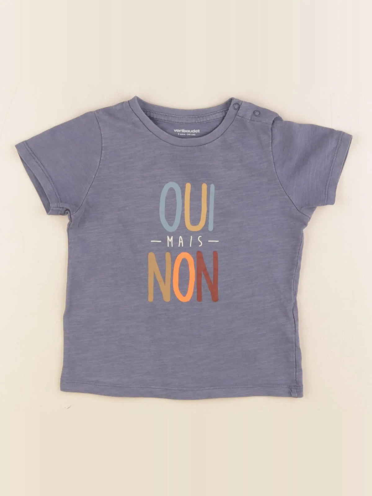Vertbaudet - tee-shirt bleu - 3 ans