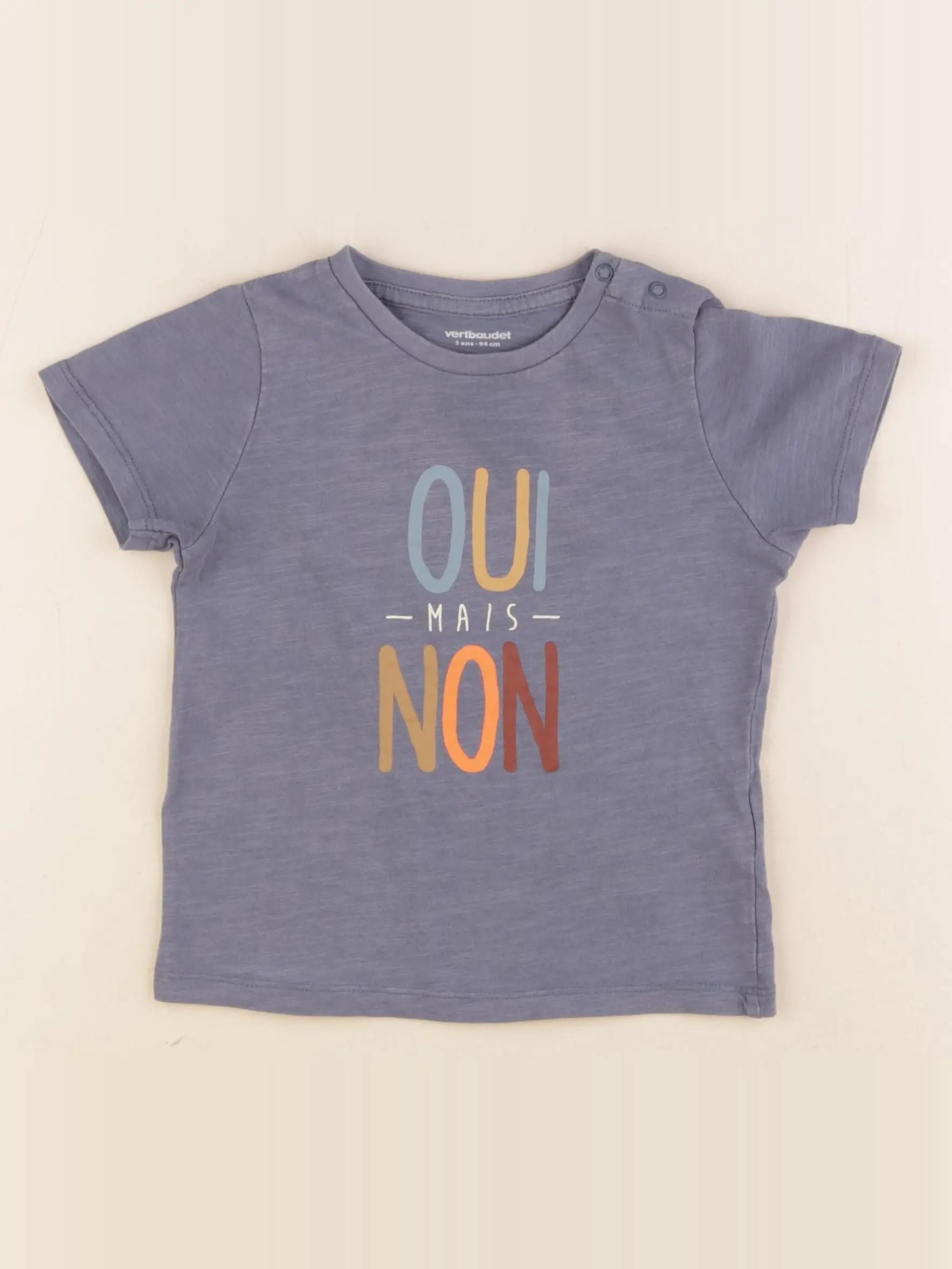 Vertbaudet - tee-shirt bleu - 3 ans