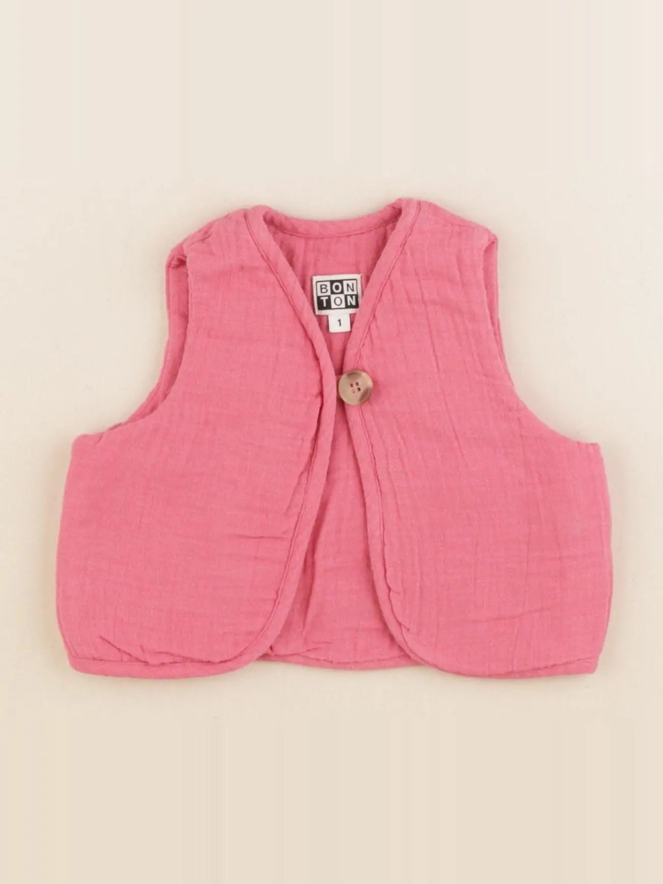 Bonton - gilet rose - 3 mois