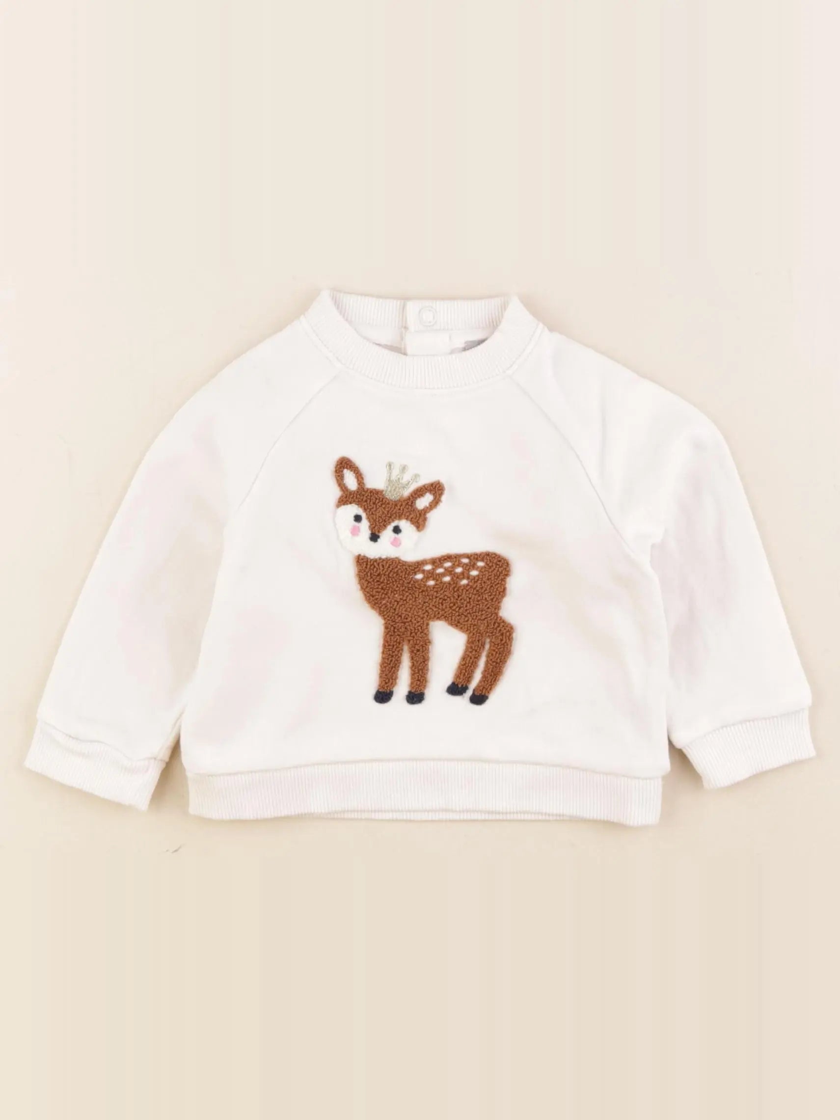 Boutchou - sweat blanc - 9 mois