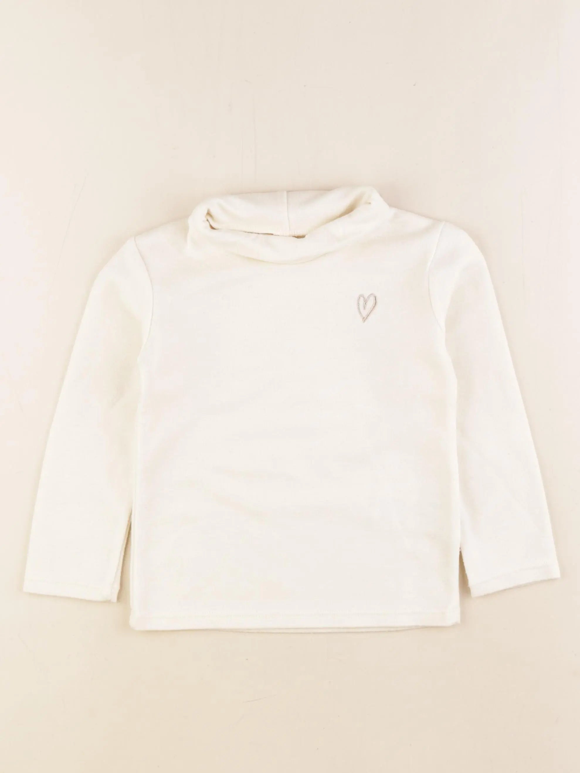 Vertbaudet - sous-pull blanc - 4 ans