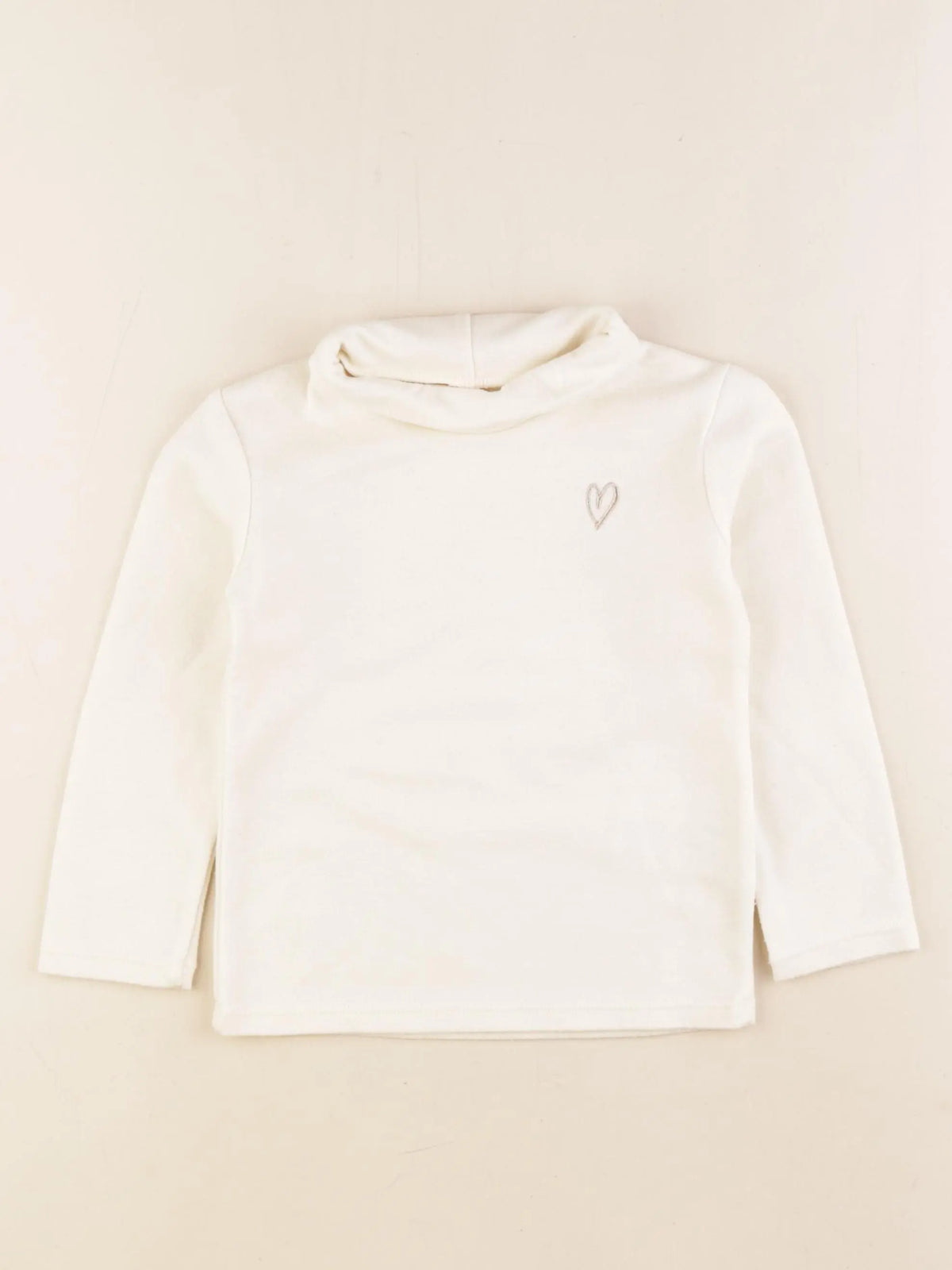 Vertbaudet - sous-pull blanc - 4 ans