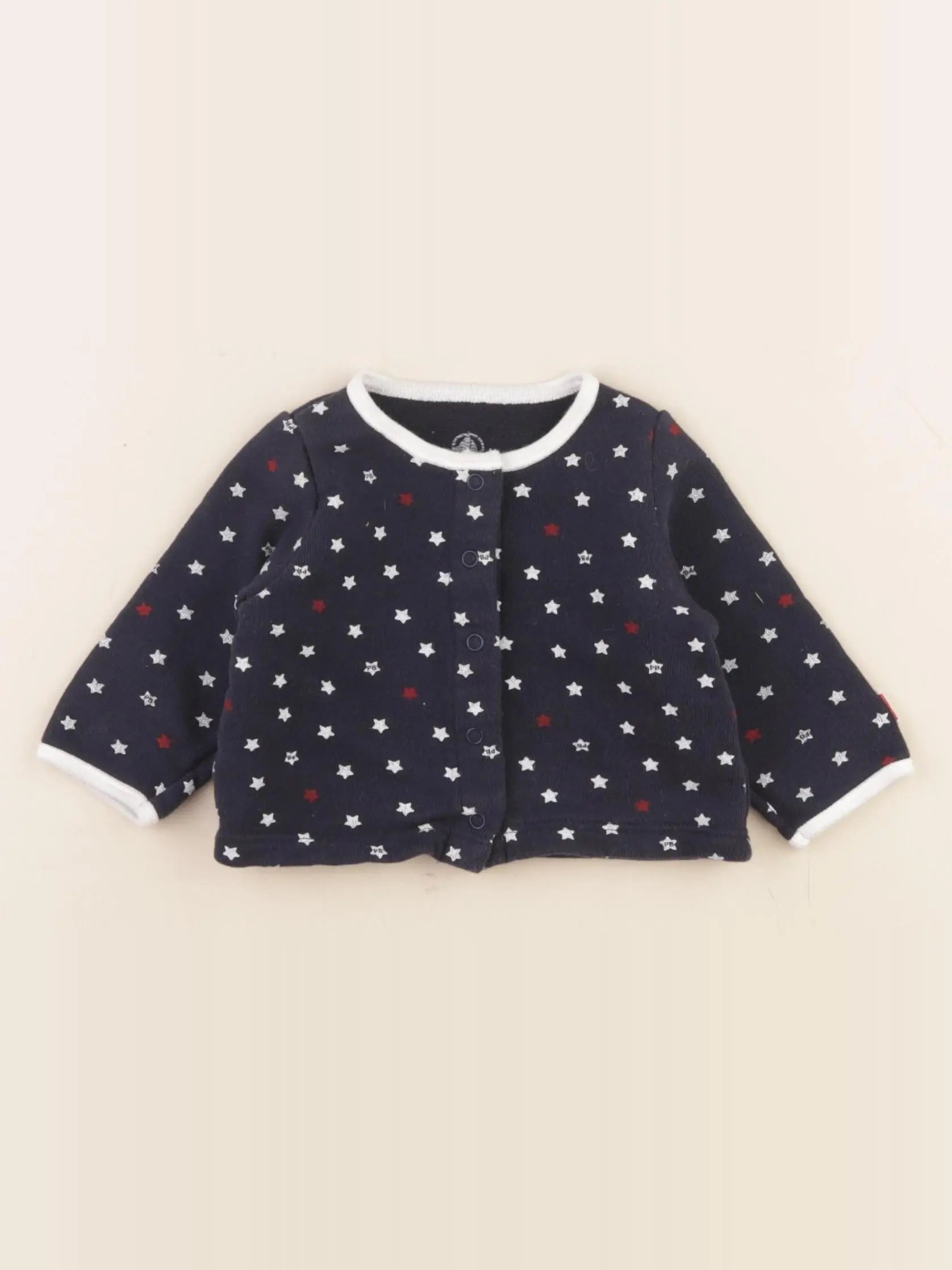 Petit Bateau - sweat bleu - 3 mois