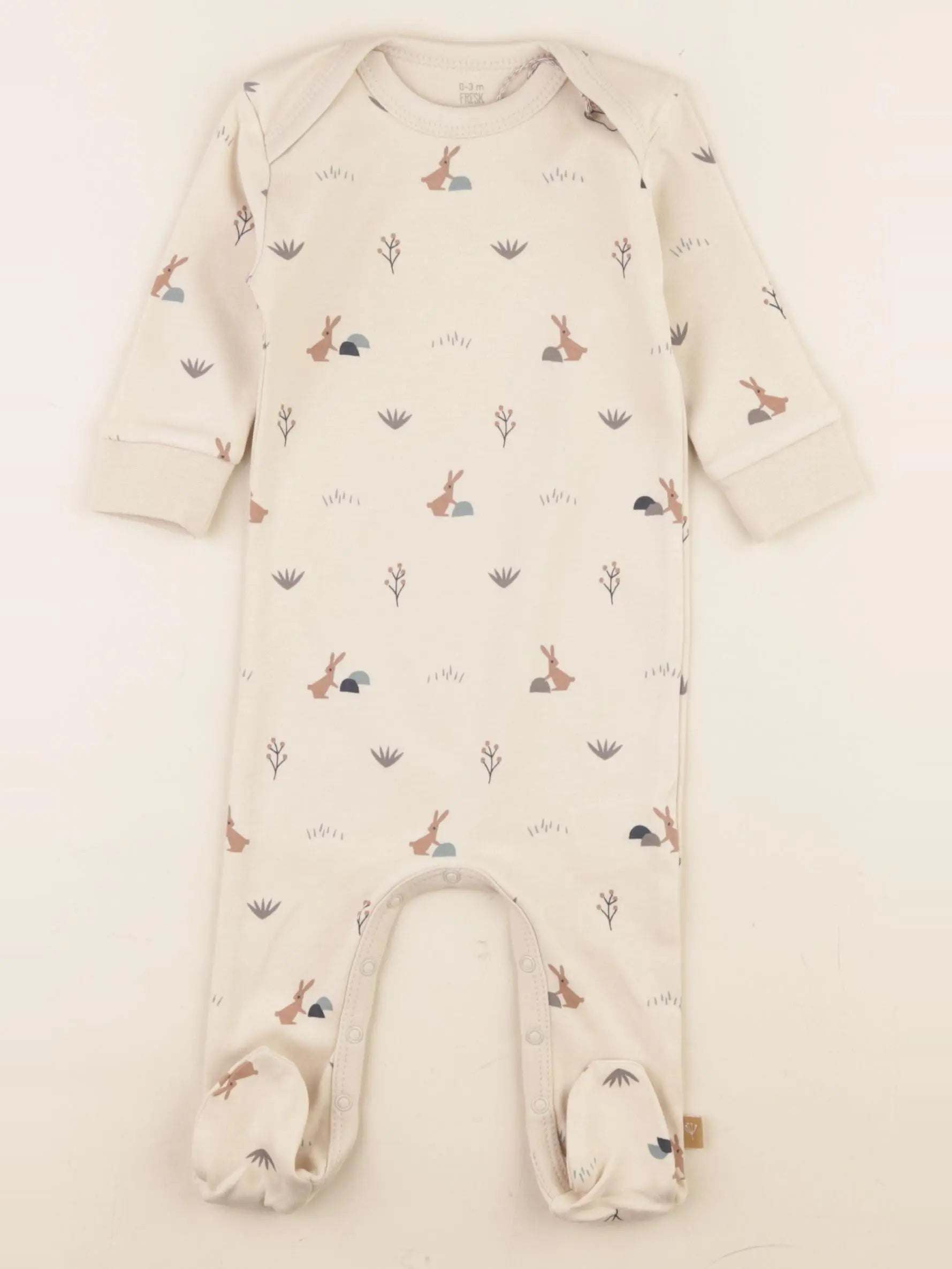 Fresk - pyjama coton beige - 0/3 mois
