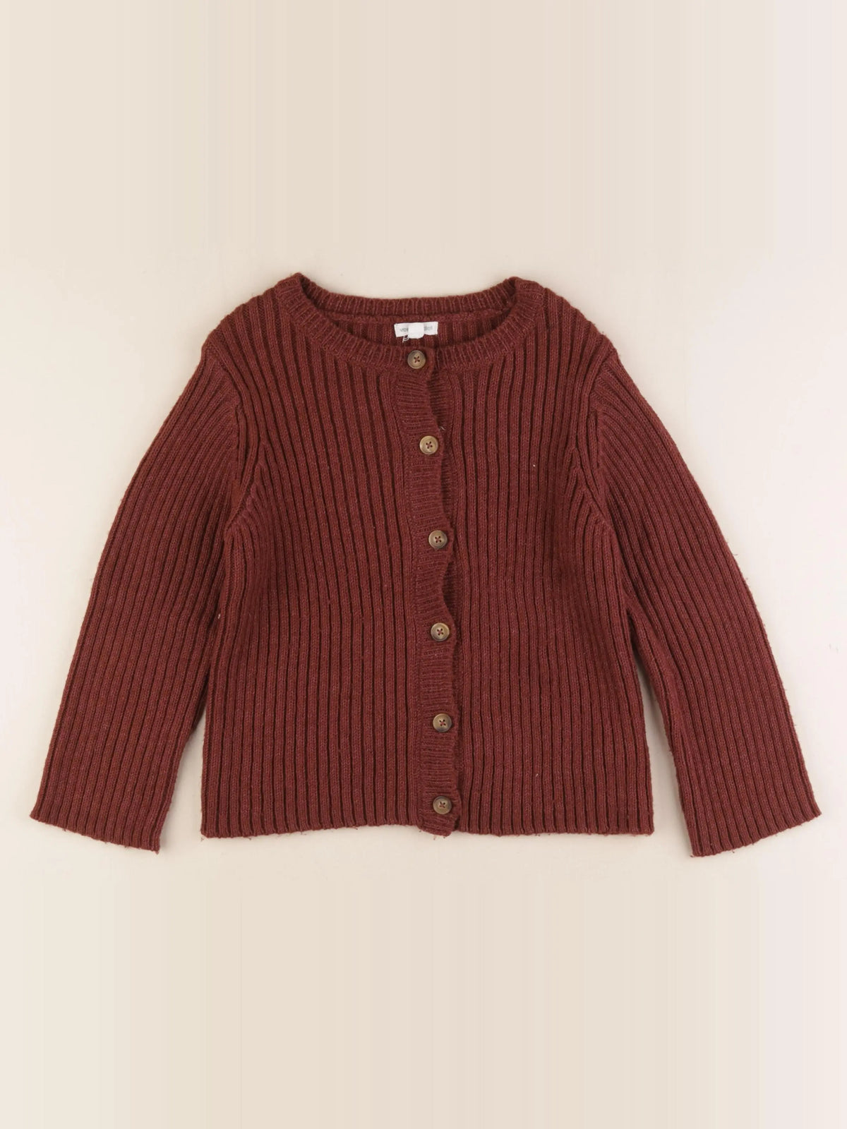 Vertbaudet - gilet marron - 6 ans