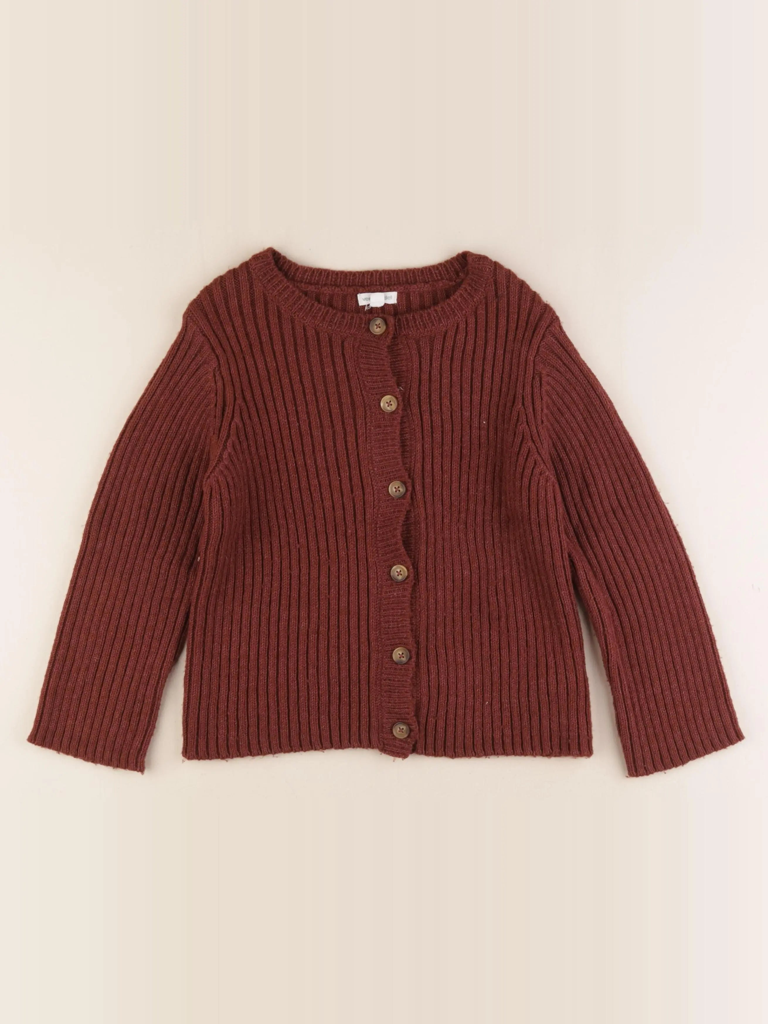 Vertbaudet - gilet marron - 6 ans