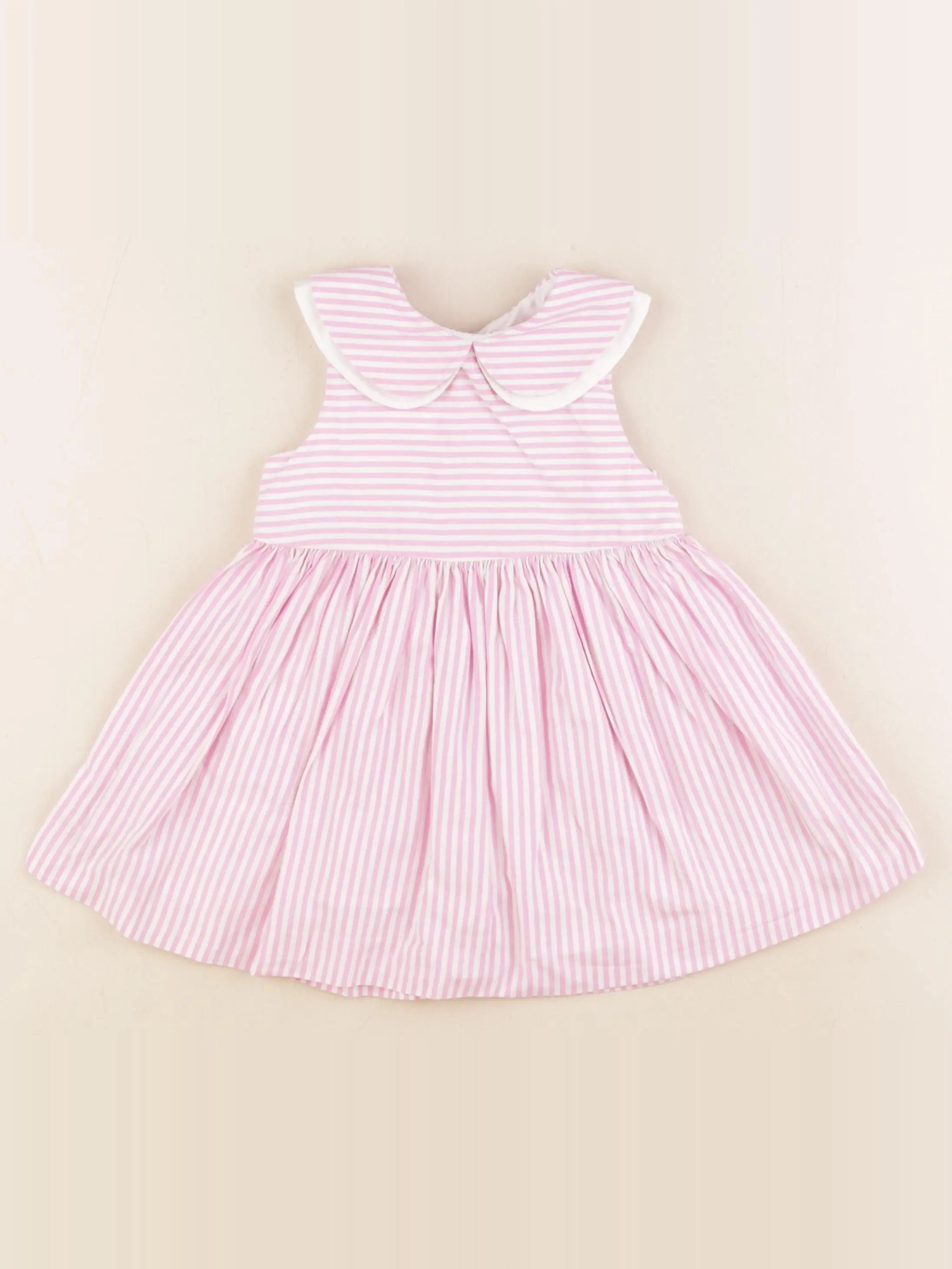 Jacadi - robe blanc, rose - 18 mois
