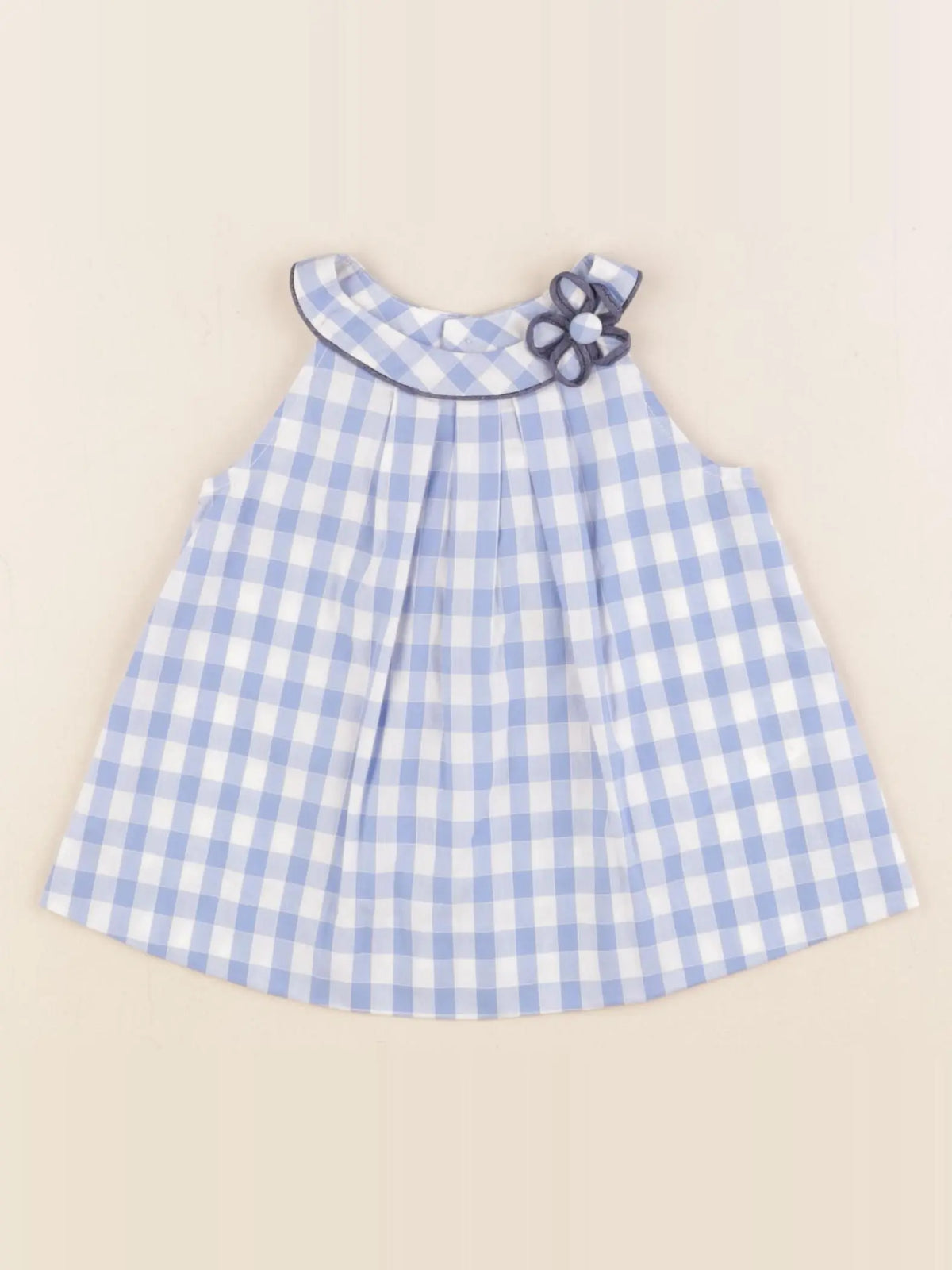 Jacadi - blouse blanc, bleu - 6 mois