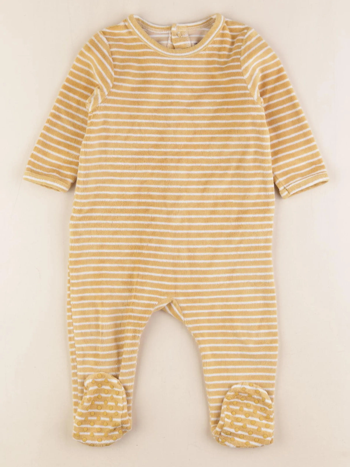 Vertbaudet - pyjama velours jaune - 12 mois