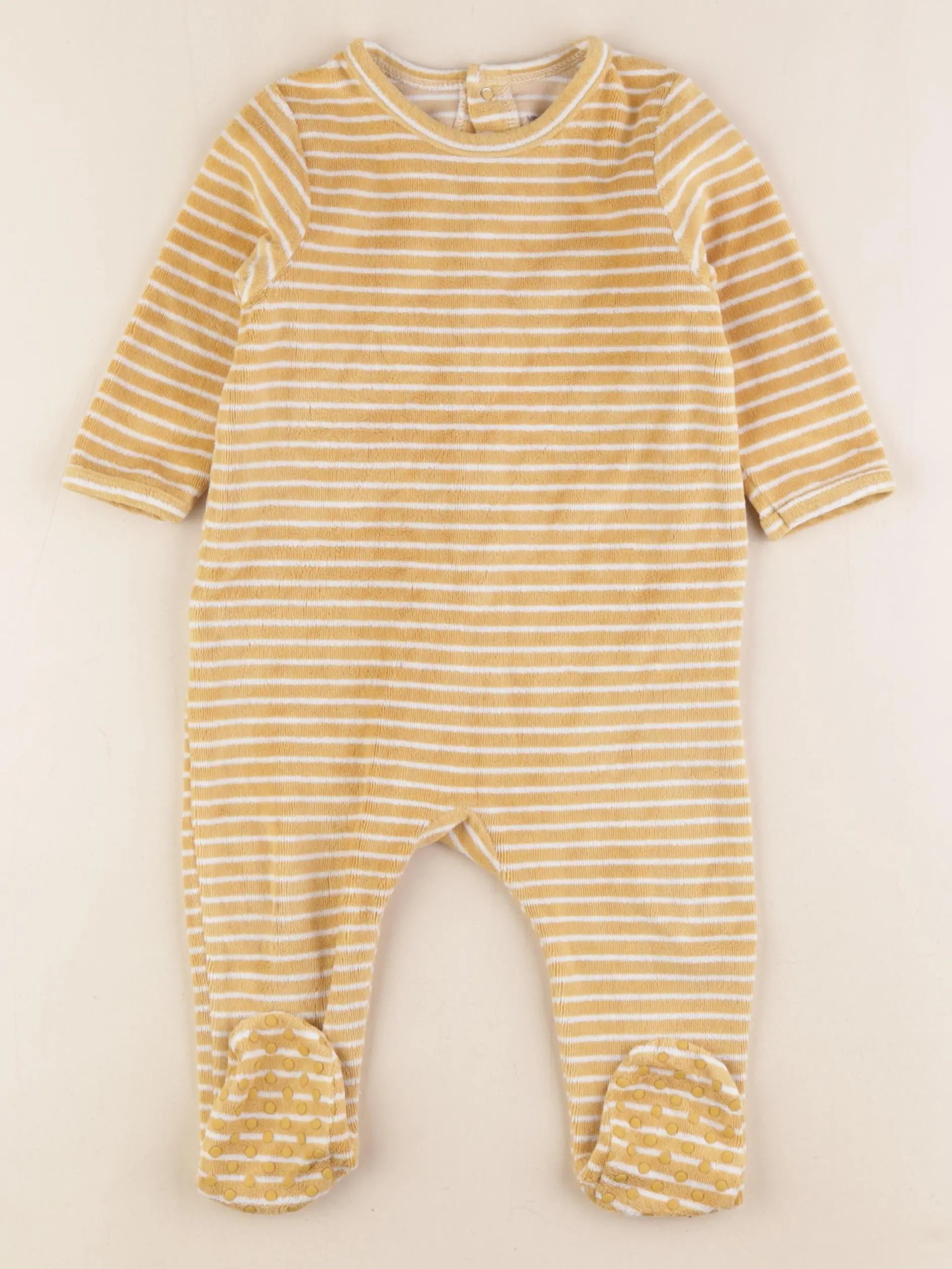Vertbaudet - pyjama velours jaune - 12 mois