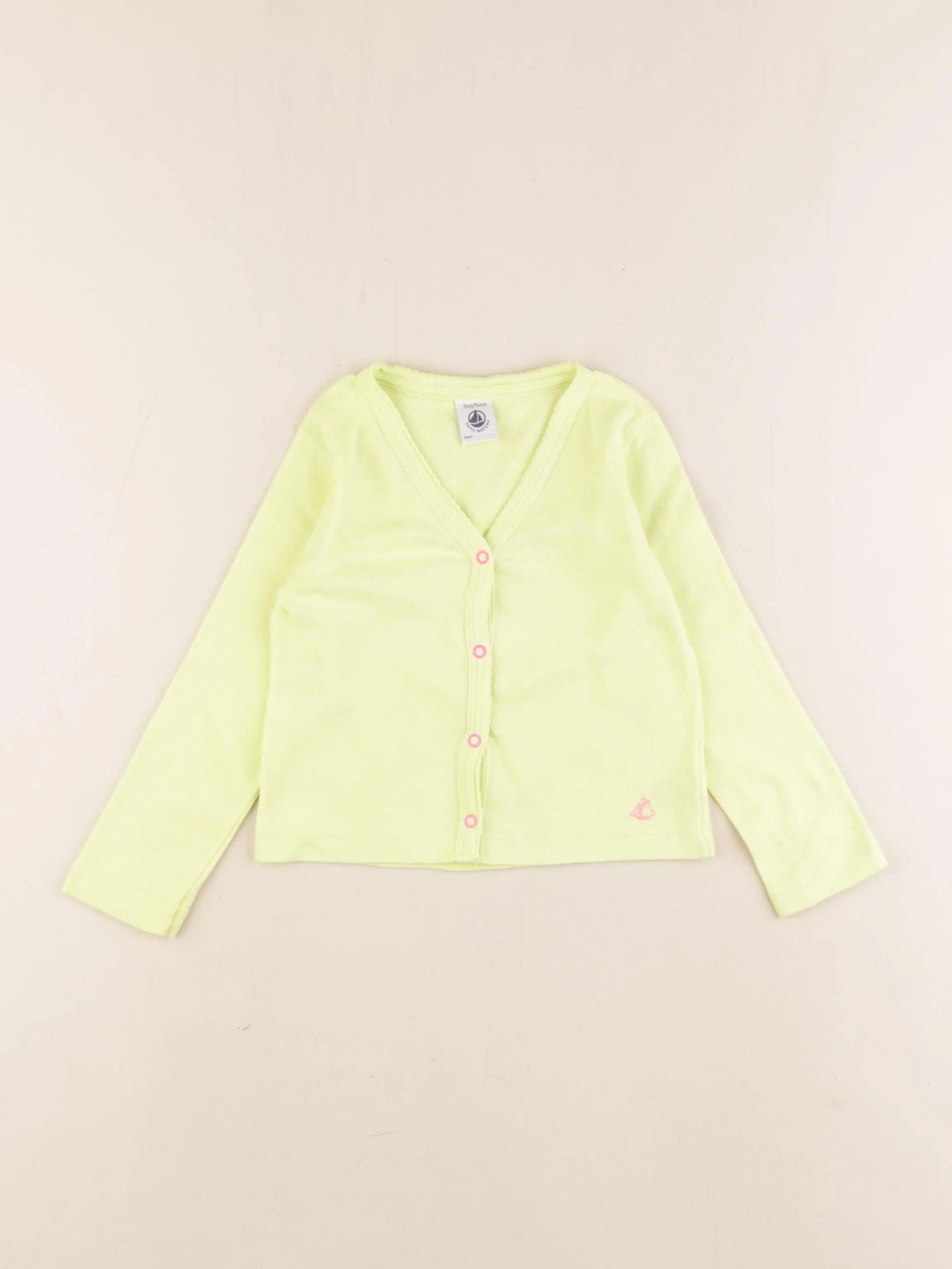 Petit Bateau - tee-shirt jaune - 3 ans
